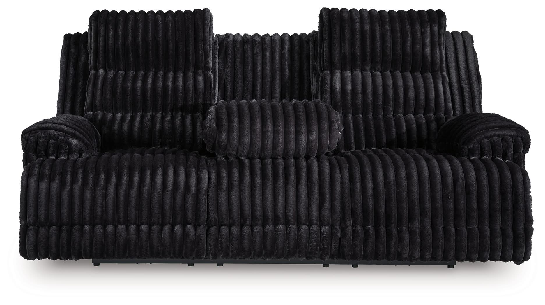 Rhine Falls - Reclining Power Sofa With Drop Down Table - Onyx - Image 4