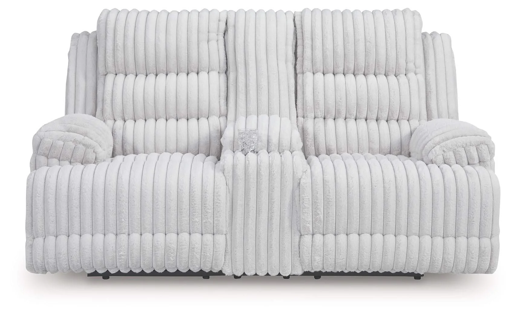Rhines Falls - Double Reclining Power Loveseat With Console - Alloy - Image 2
