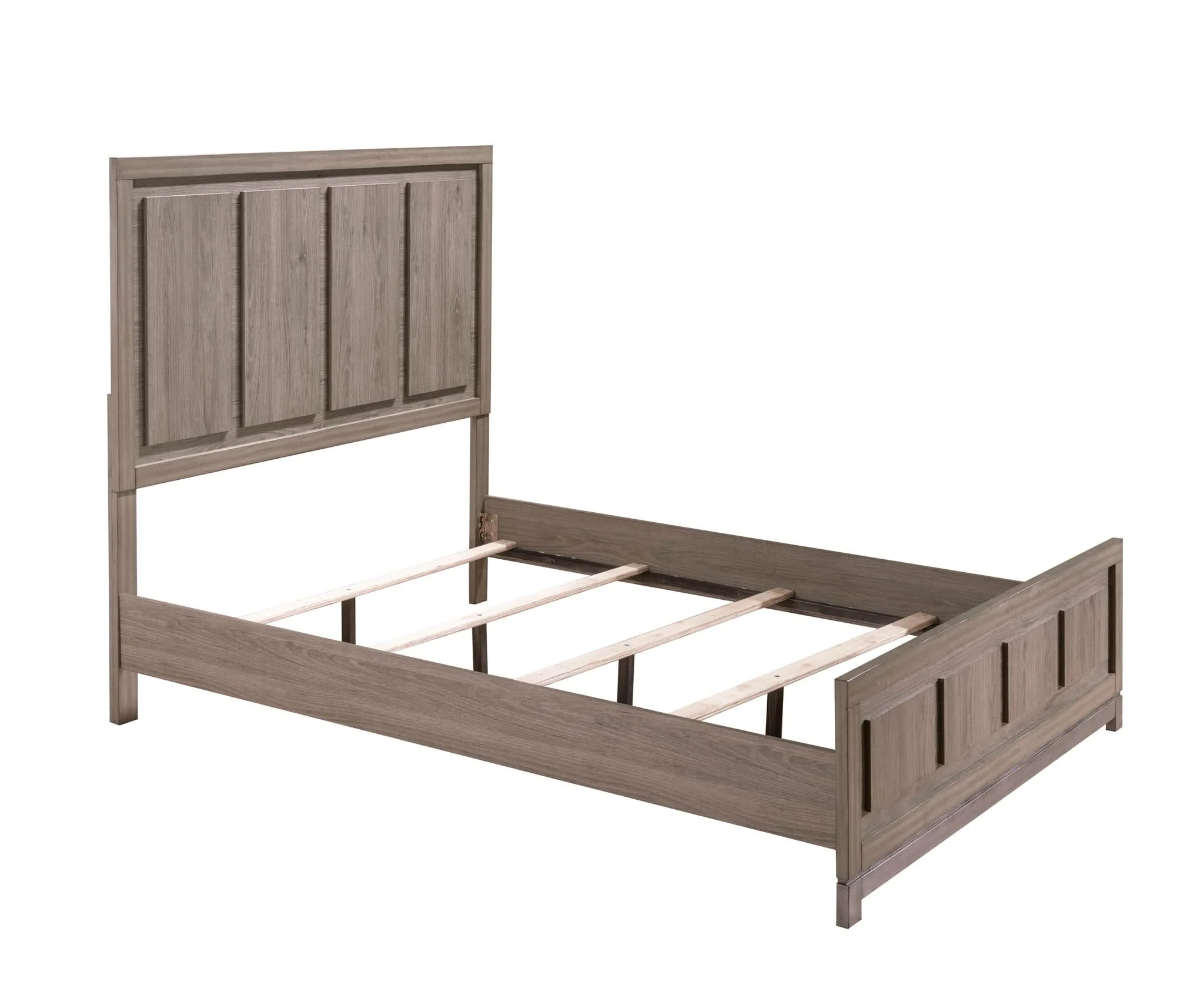River - King Bed - Light Brown