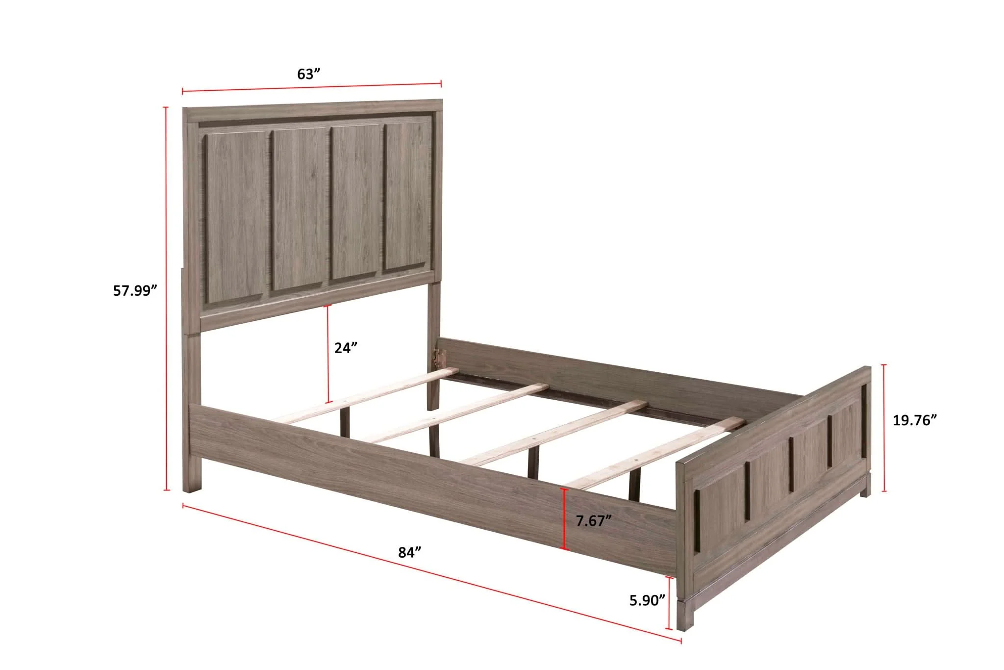 River - King Bed - Light Brown - Image 3