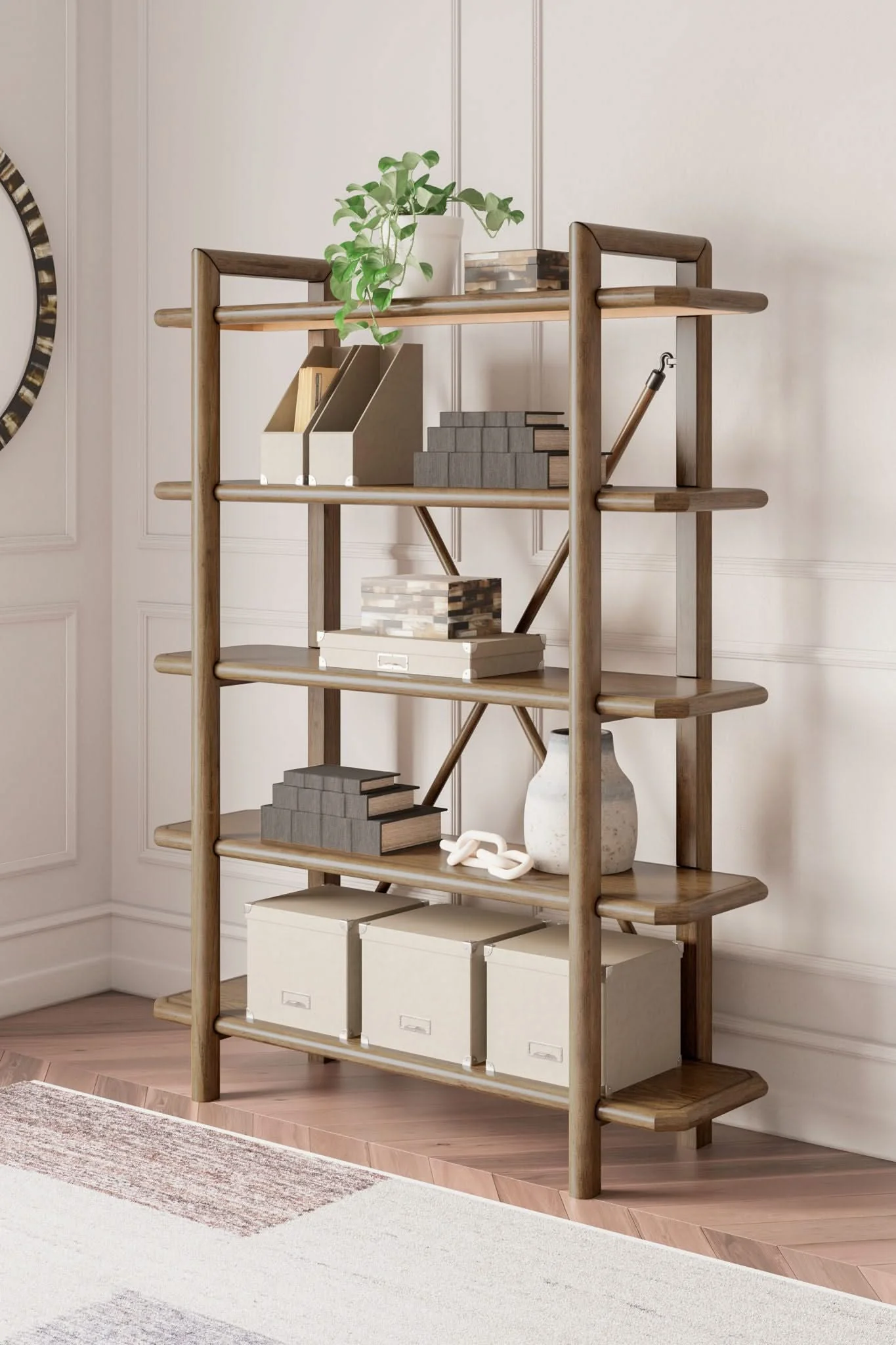 Roanhowe - Bookcase - Brown - Image 2