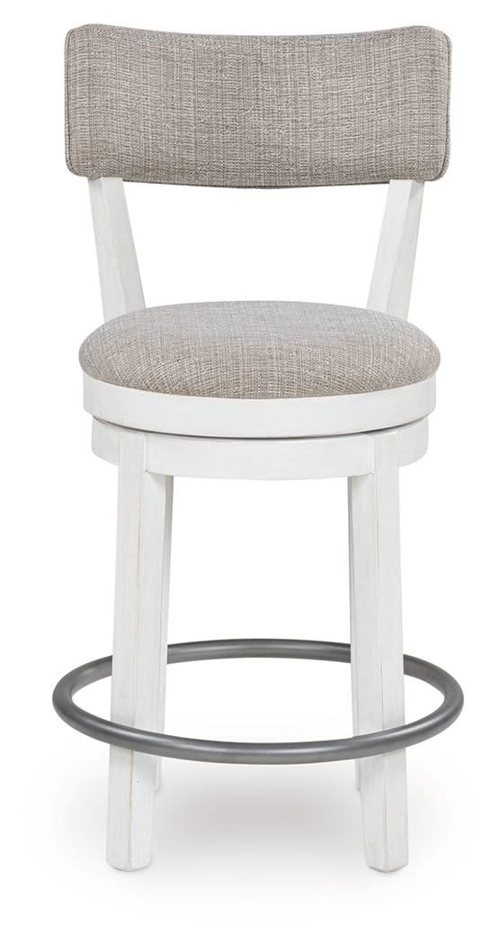 Robbinsdale - Upholstered Swivel Barstool (Set of 2) - Antique White - Image 2