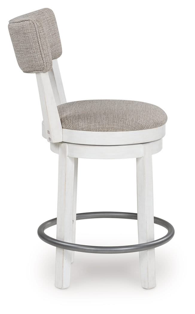 Robbinsdale - Upholstered Swivel Barstool (Set of 2) - Antique White - Image 4