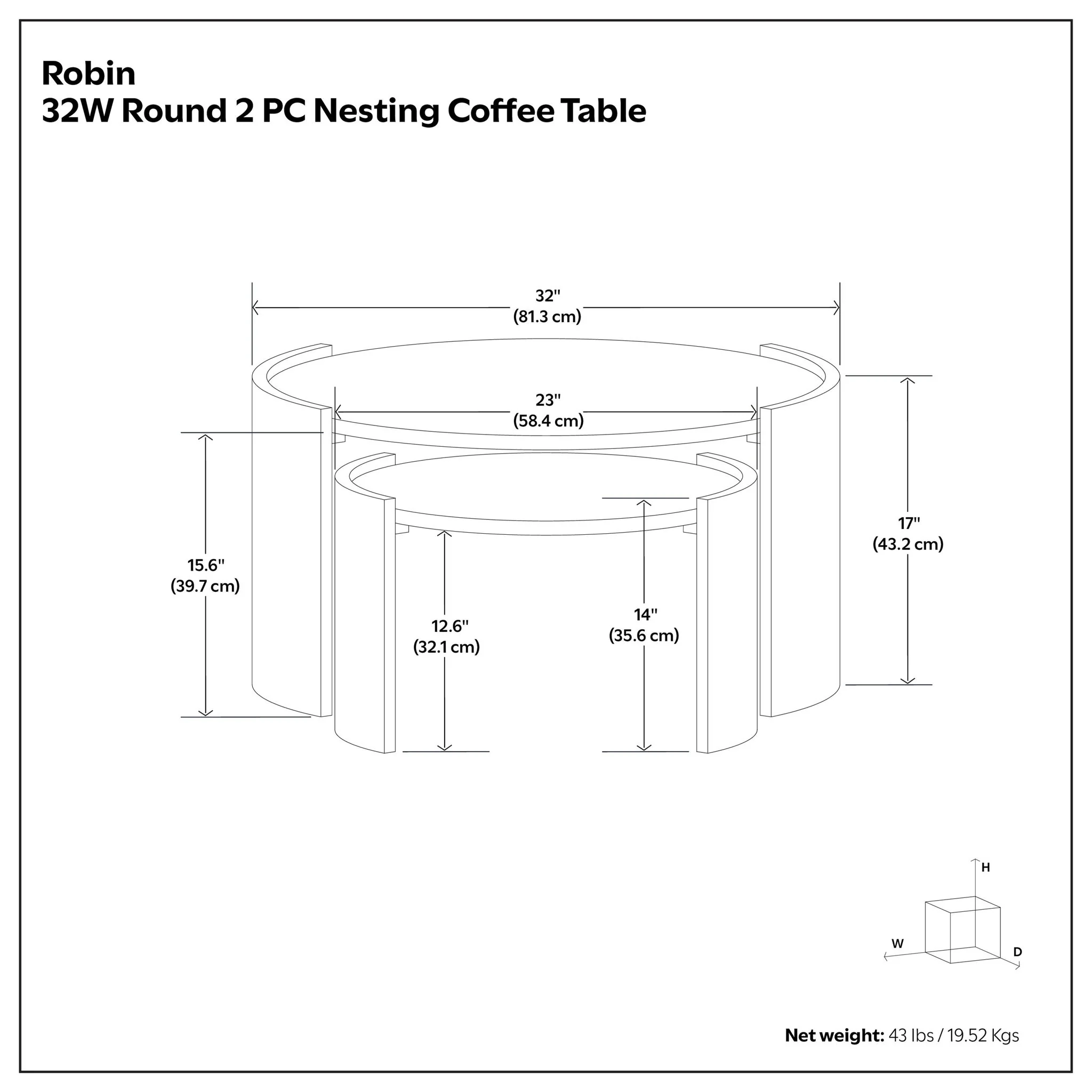 Robin - 2 Piece Nesting Table - Gray - Image 3