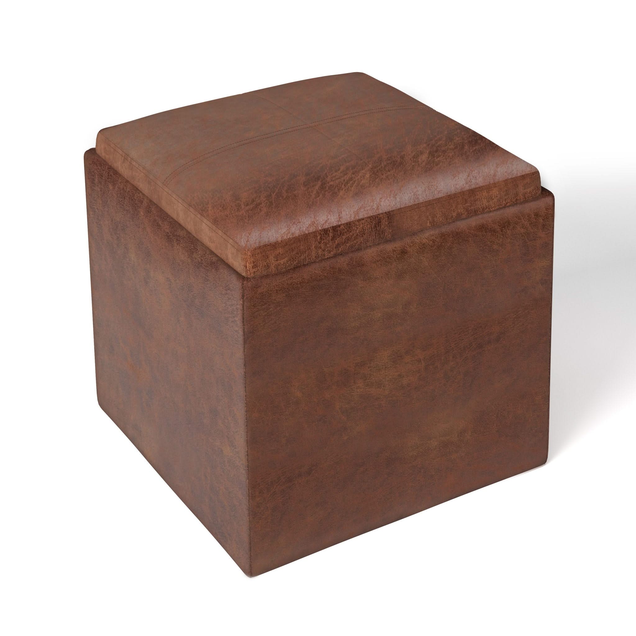 Rockwood - Upholstered Cube Storage Ottoman With Tray - Image 10