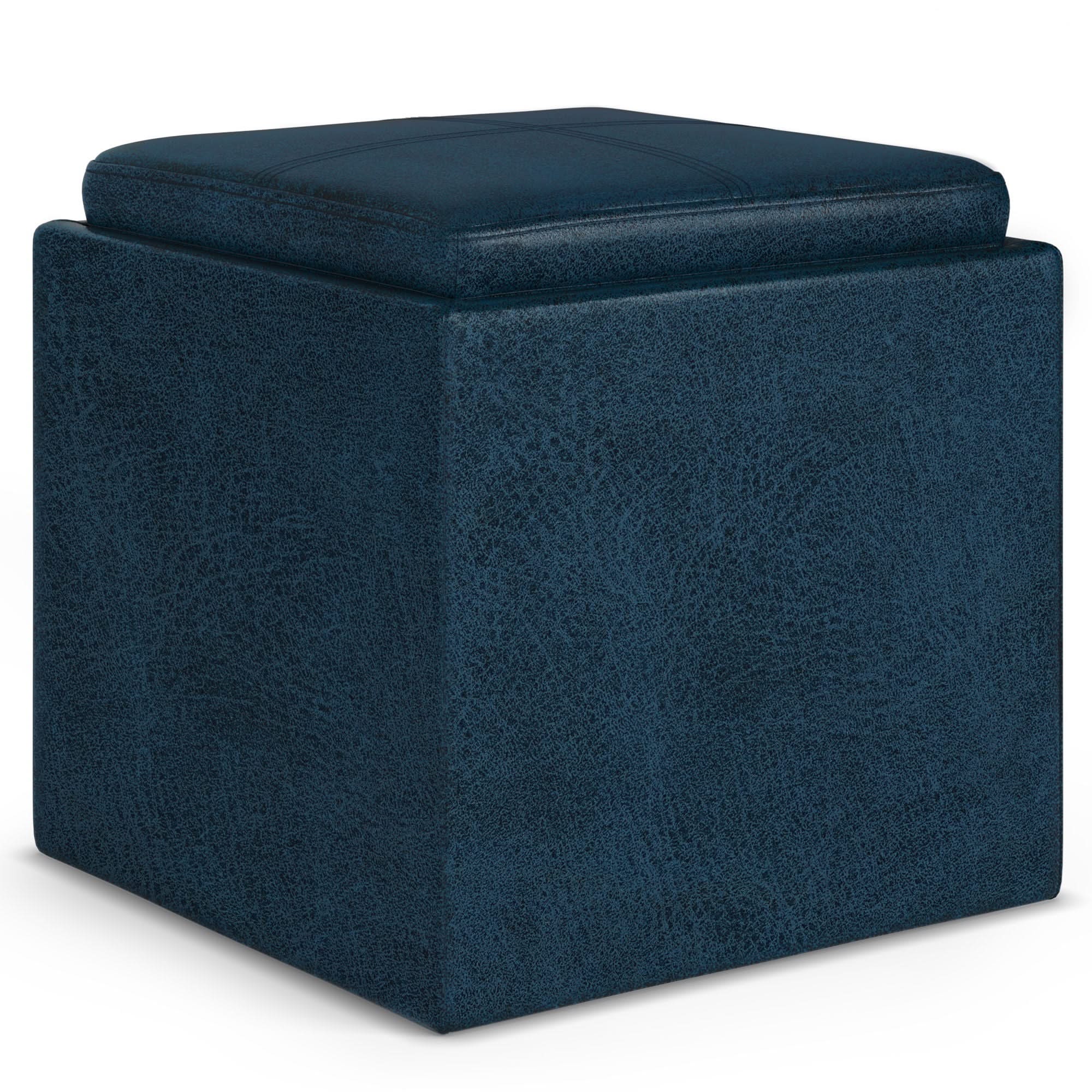 Rockwood - Upholstered Cube Storage Ottoman With Tray - Image 11