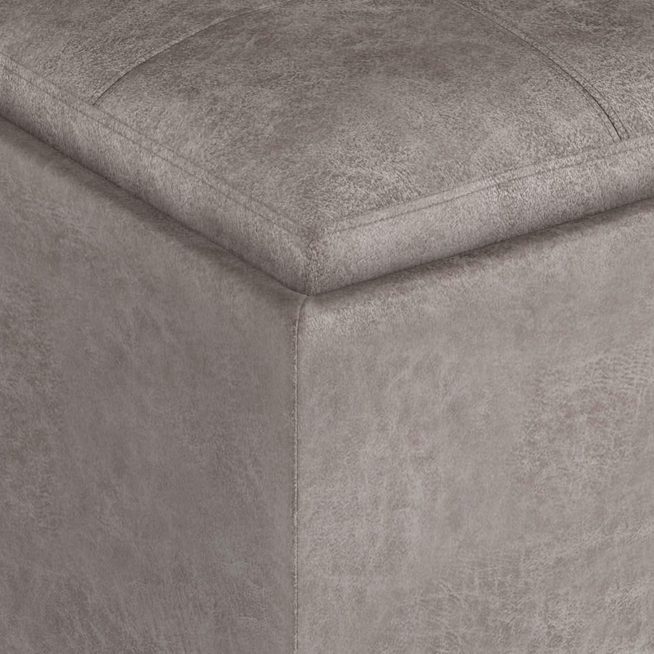 Rockwood - Upholstered Cube Storage Ottoman With Tray - Image 16
