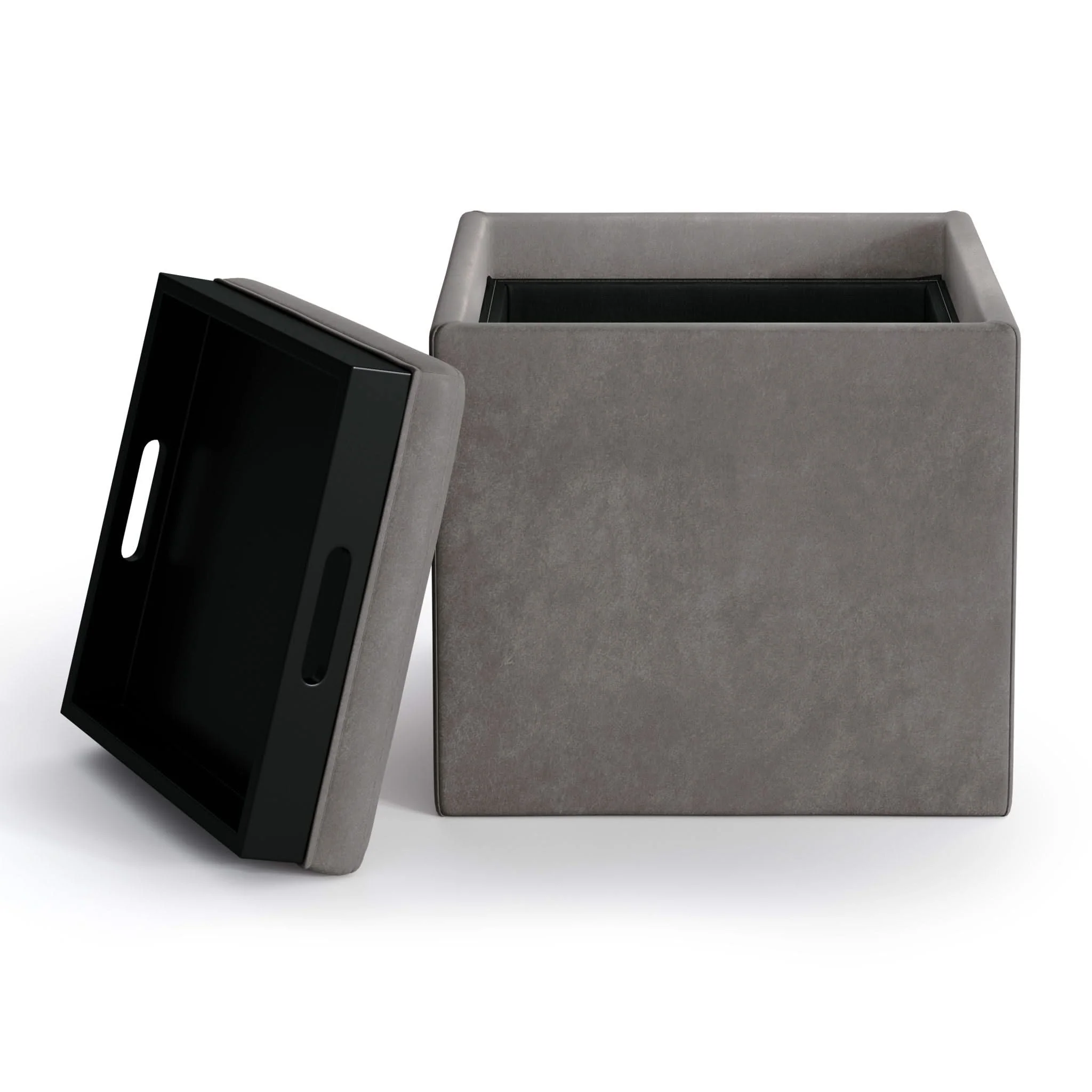 Rockwood - Upholstered Cube Storage Ottoman With Tray - Image 20