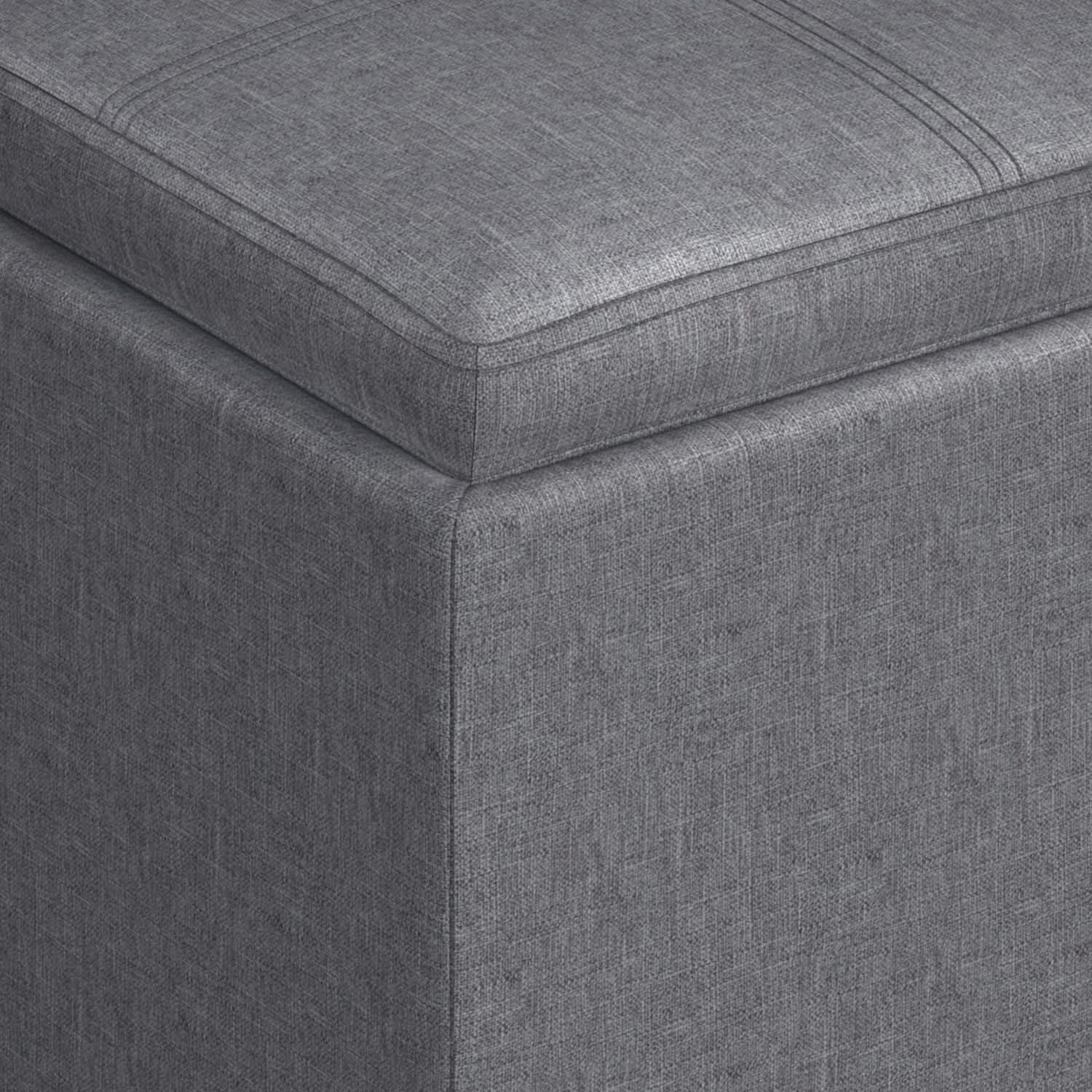 Rockwood - Upholstered Cube Storage Ottoman With Tray - Image 25