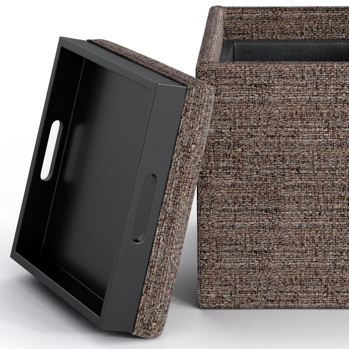Rockwood - Upholstered Cube Storage Ottoman With Tray - Image 28
