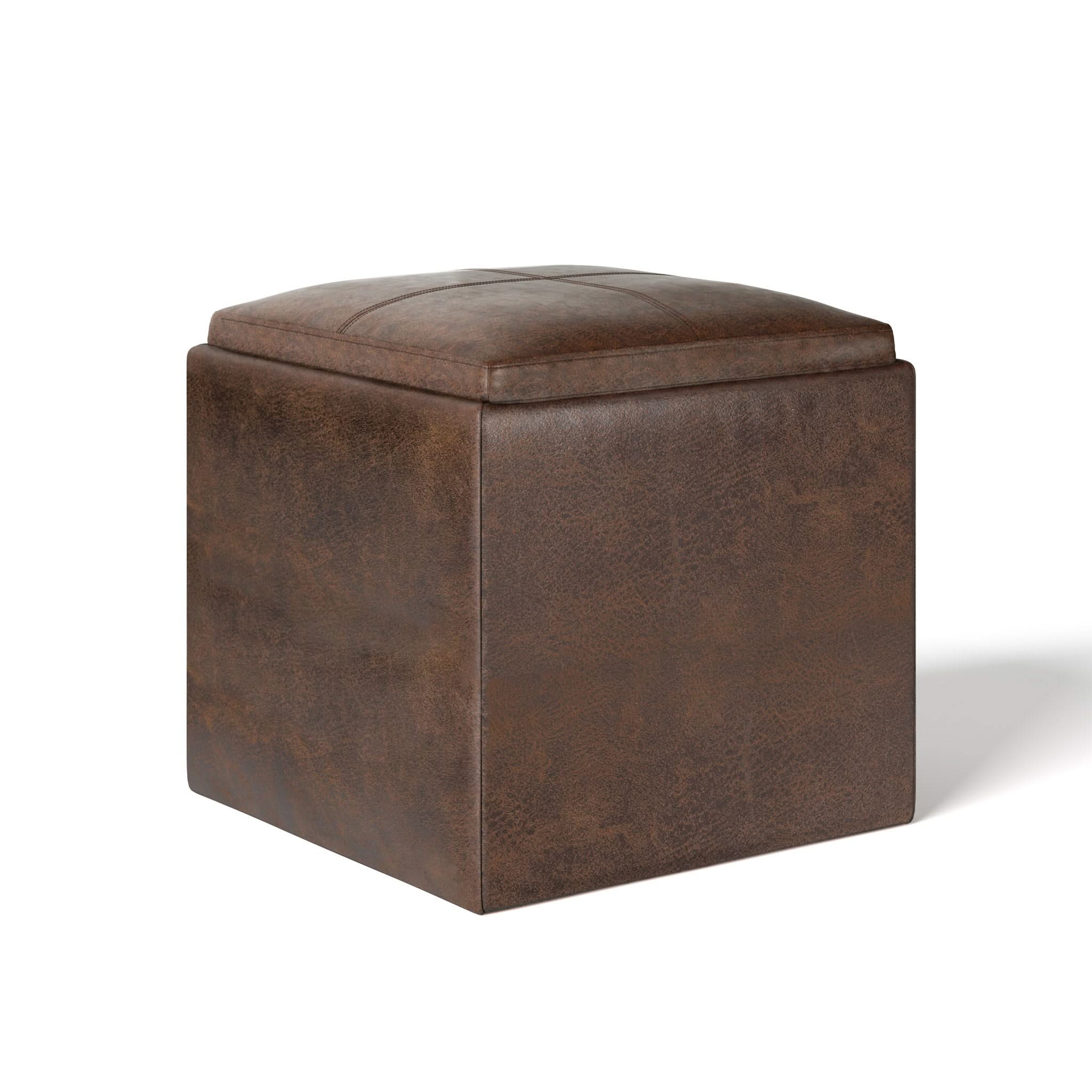 Rockwood - Upholstered Cube Storage Ottoman With Tray - Image 3