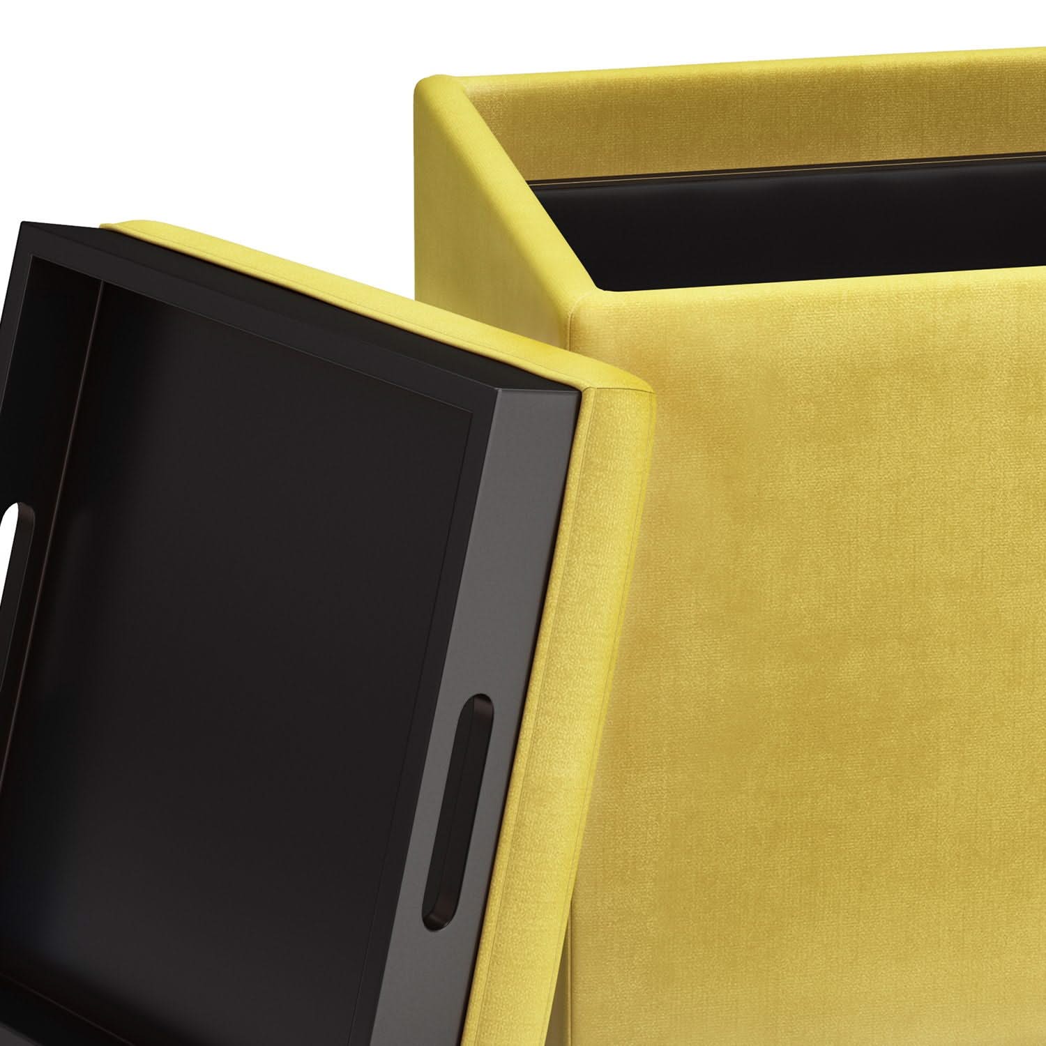 Rockwood - Upholstered Cube Storage Ottoman With Tray - Image 30