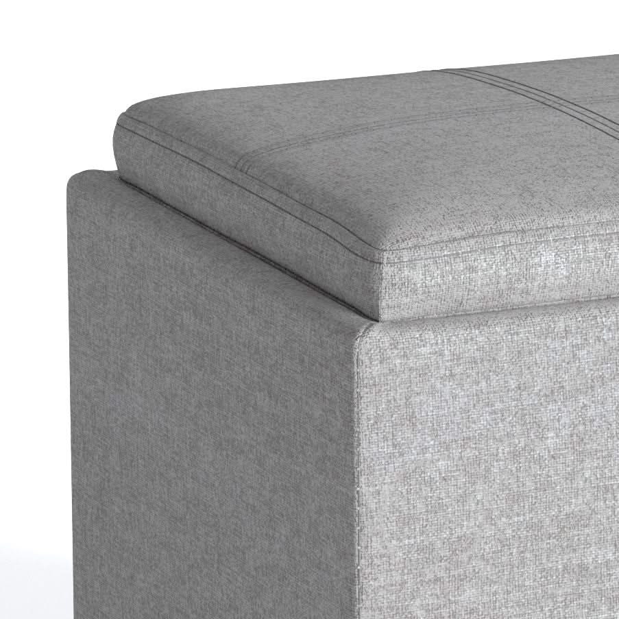 Rockwood - Upholstered Cube Storage Ottoman With Tray - Image 37