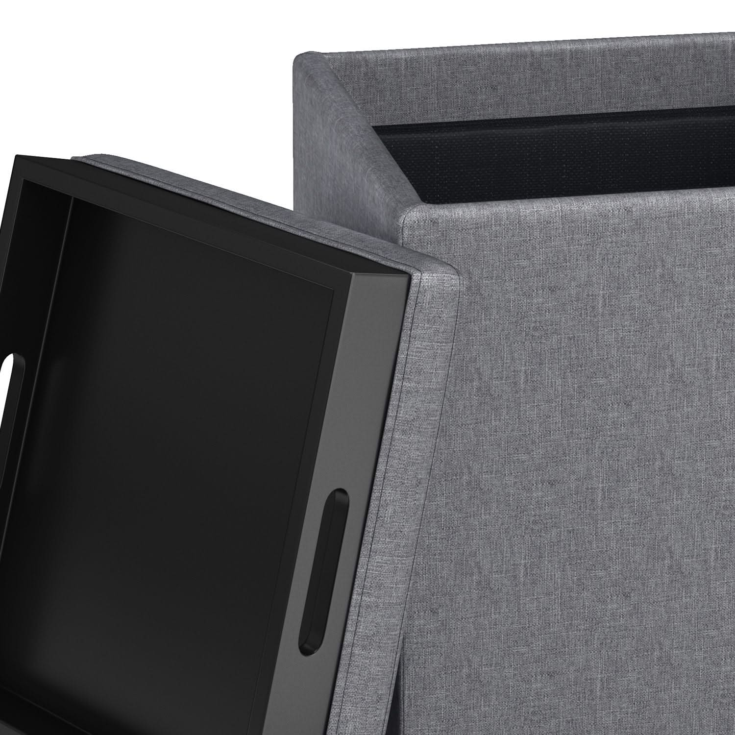 Rockwood - Upholstered Cube Storage Ottoman With Tray - Image 39