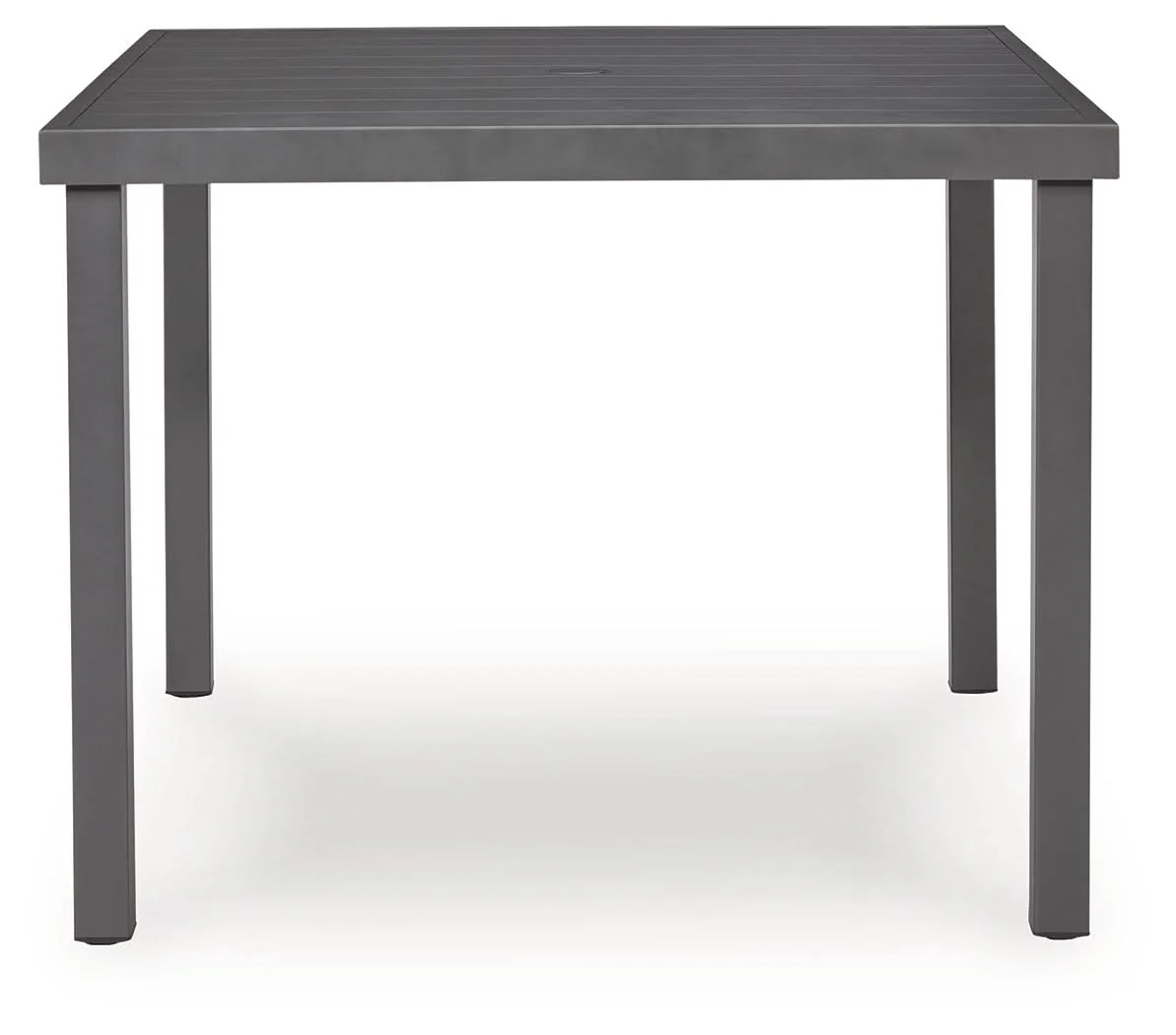 Rocky Creek - Square Dining Table With Umbrella Option - Gray - Image 4