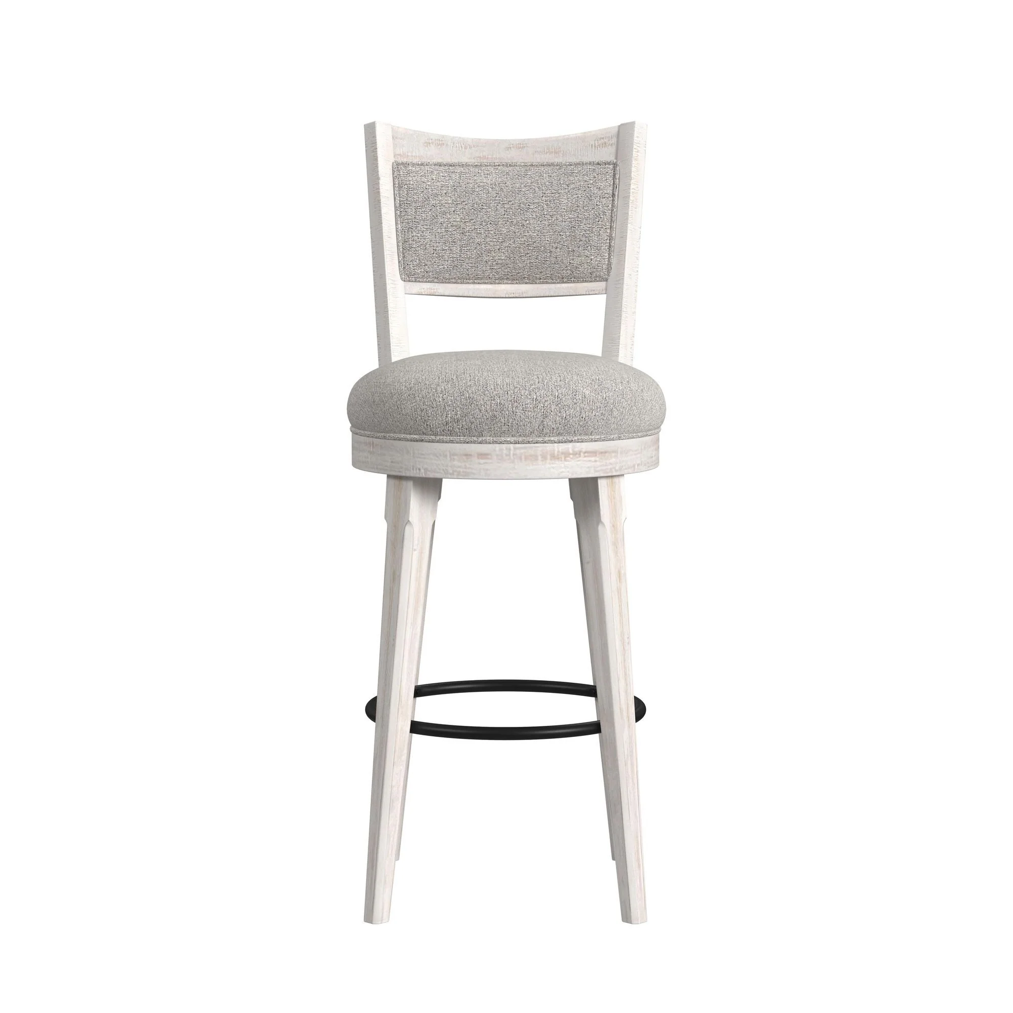 Rogen Rustic - Swivel Bar Stool (Set of 2) - Rustic White - Image 2