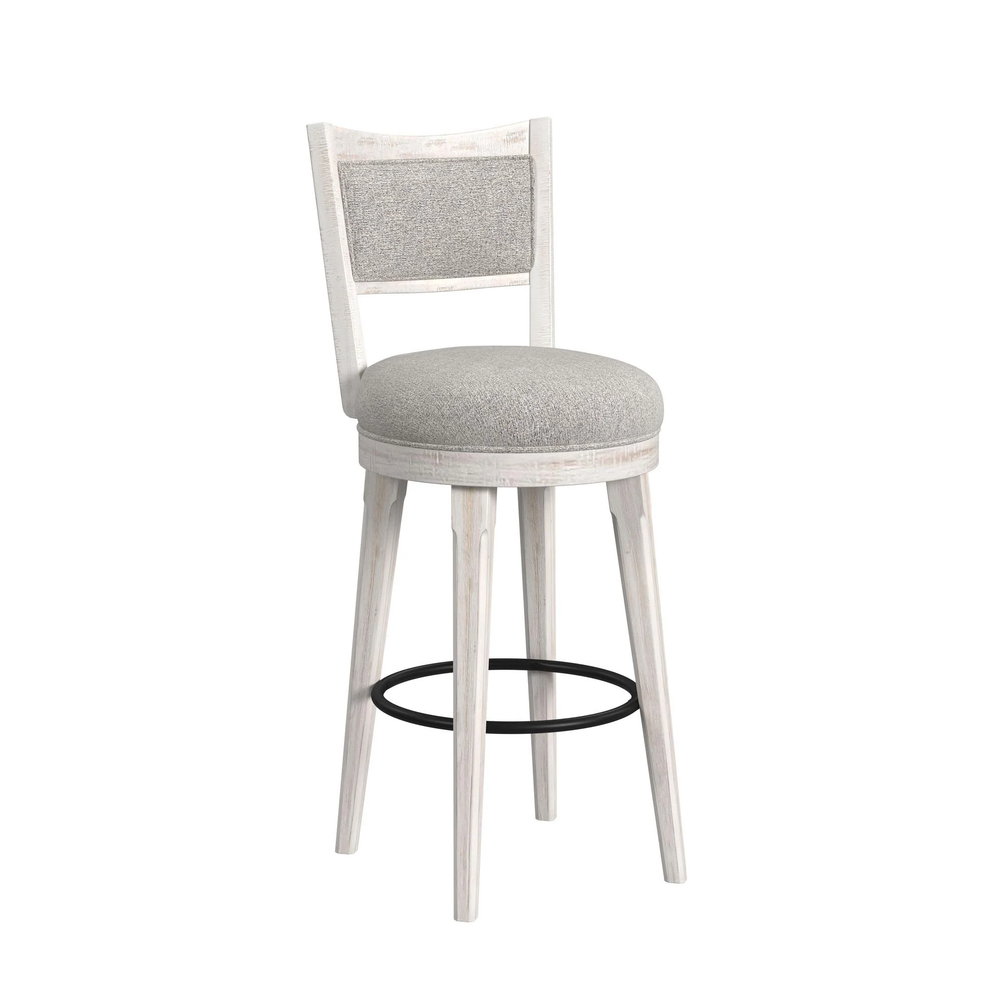 Rogen Rustic - Swivel Bar Stool (Set of 2) - Rustic White - Image 4