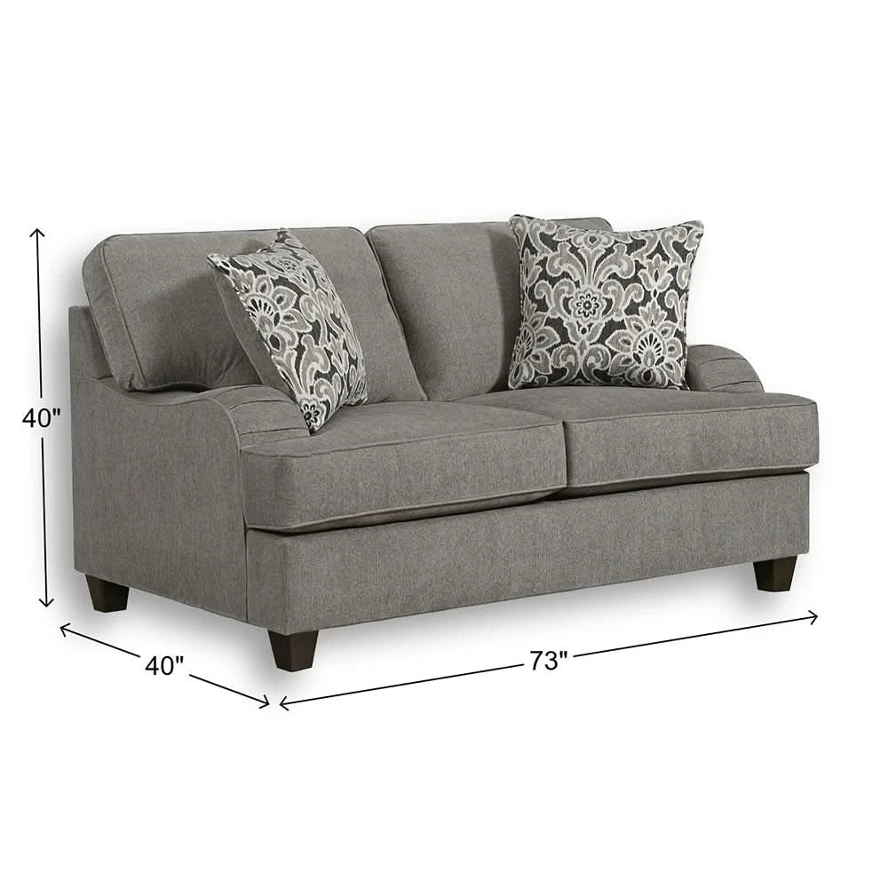 Addison Grey Contemporary Living Room Set with Accent Pillows - Image 8