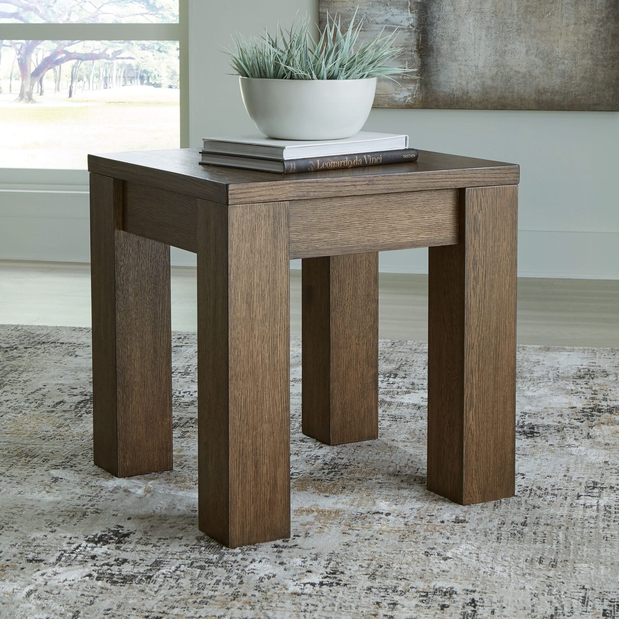 Rosswain - Square End Table - Warm Brown - Image 4