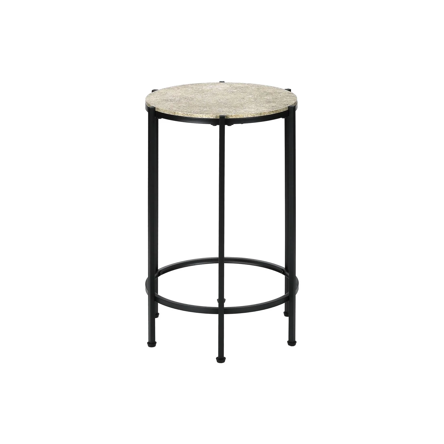 Round Accent Table For Living Room - Black - Image 2
