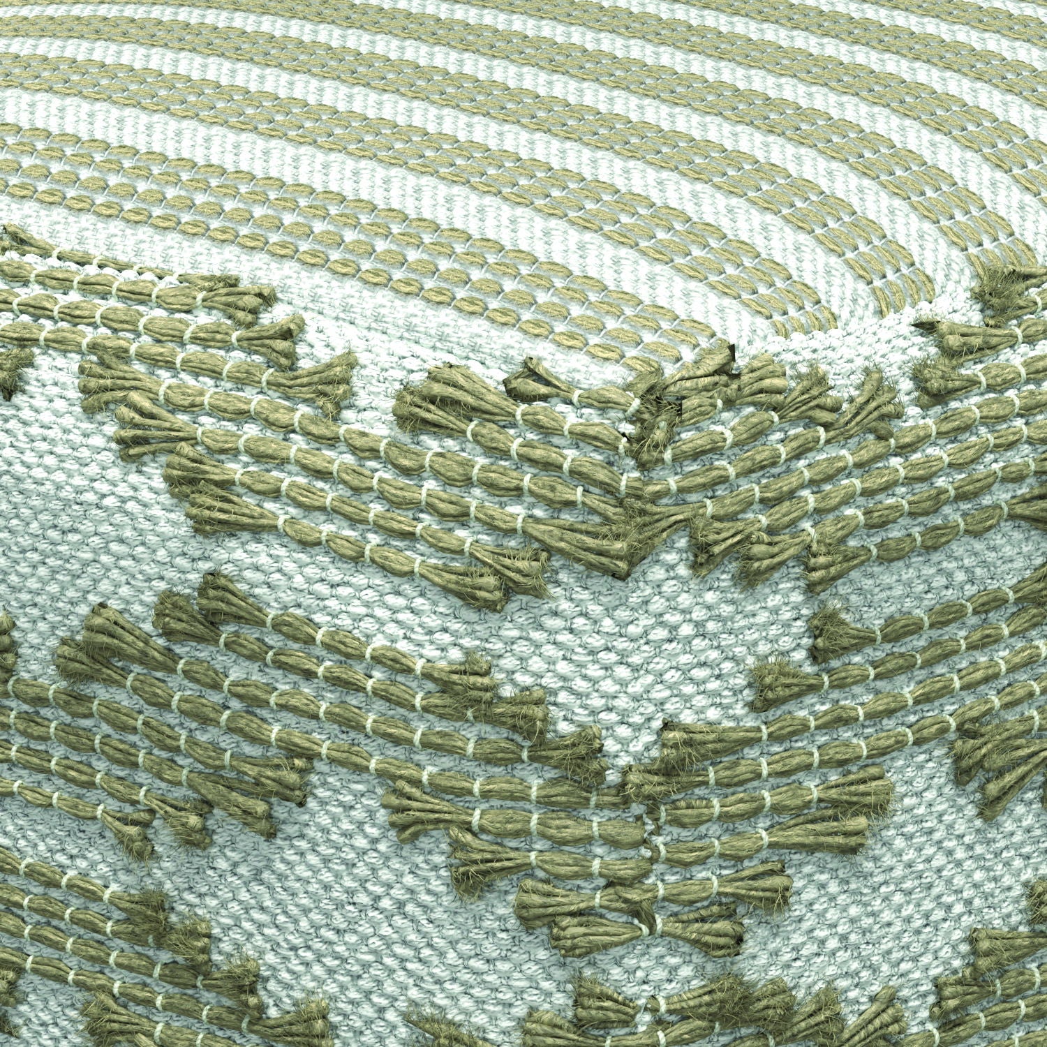 Rowan - Square Pouf Ottoman - Natural - Image 3