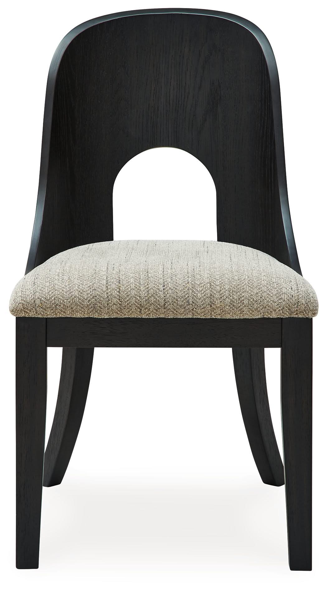 Rowanbeck - Dining Upholstered Side Chair (Set of 2) - Gray / Black - Image 2