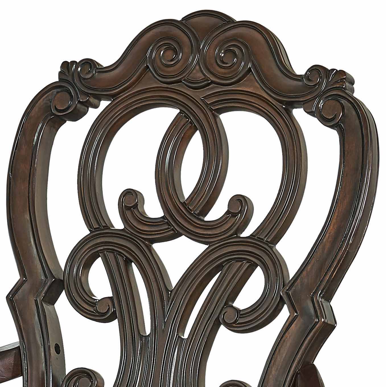 Royale - Arm Chair (Set of 2) - Dark Brown - Image 4