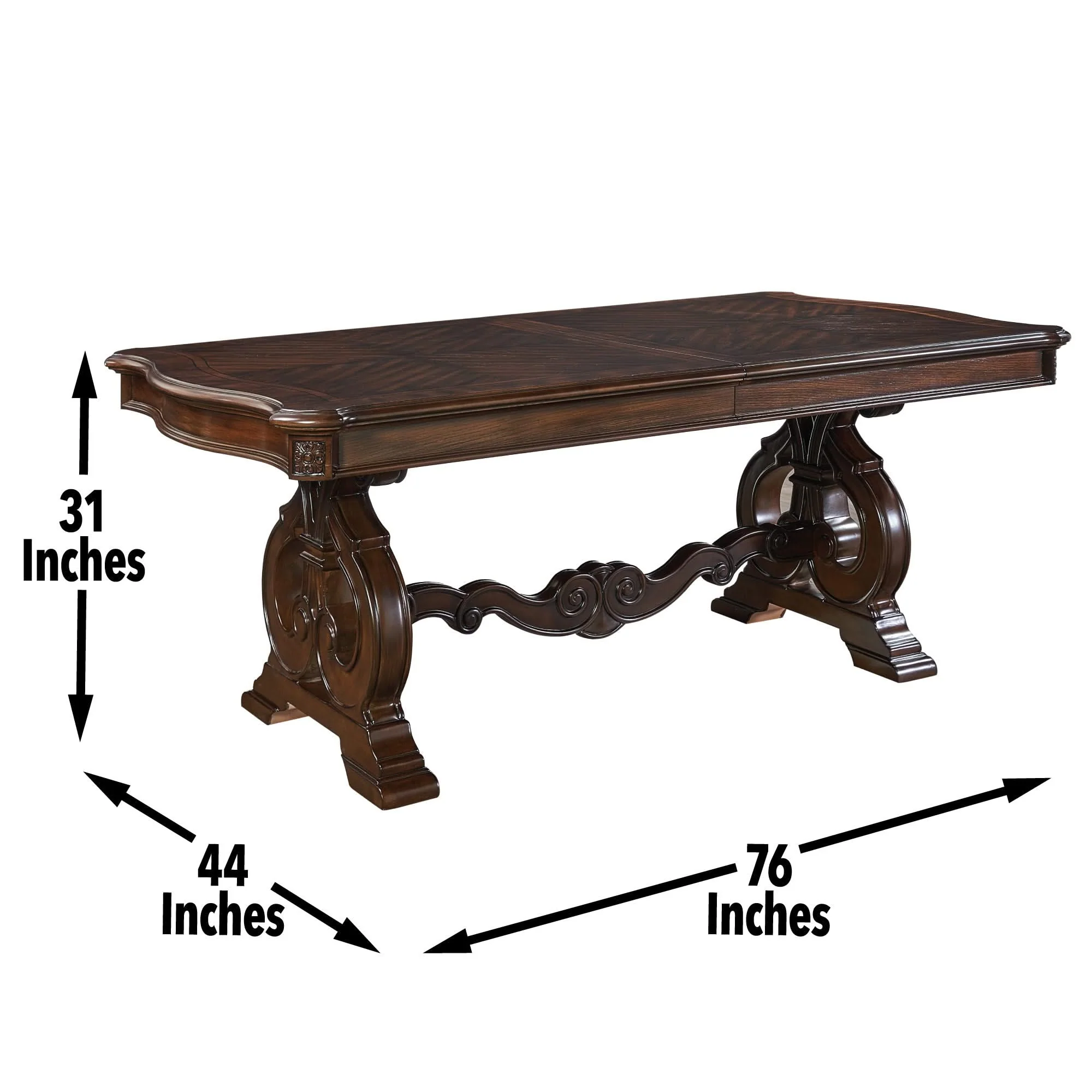 Royale - Dining Table - Dark Brown - Image 2