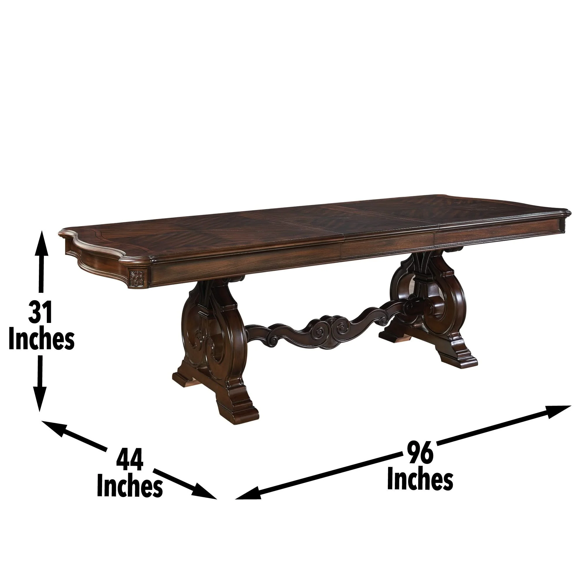 Royale - Dining Table - Dark Brown - Image 4