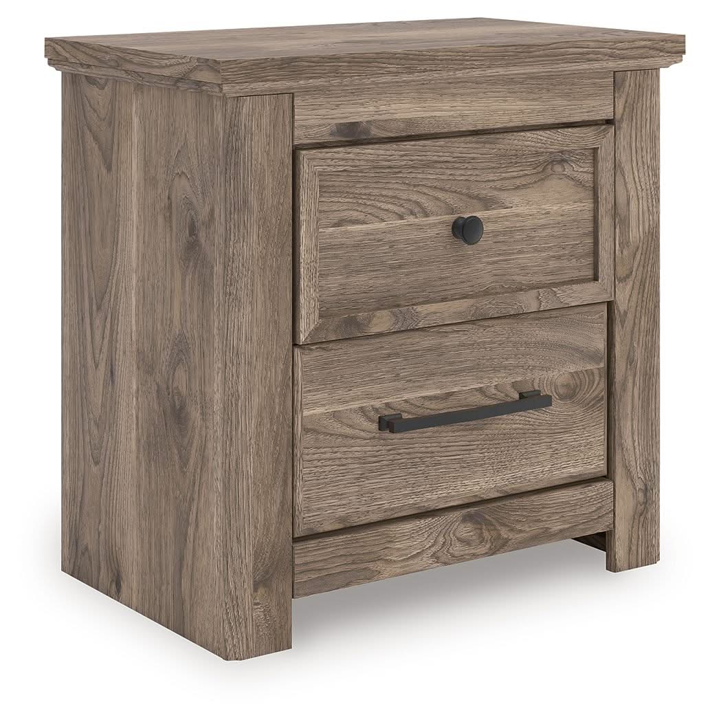 Rusticott - Two Drawer Night Stand - Brown - Image 3