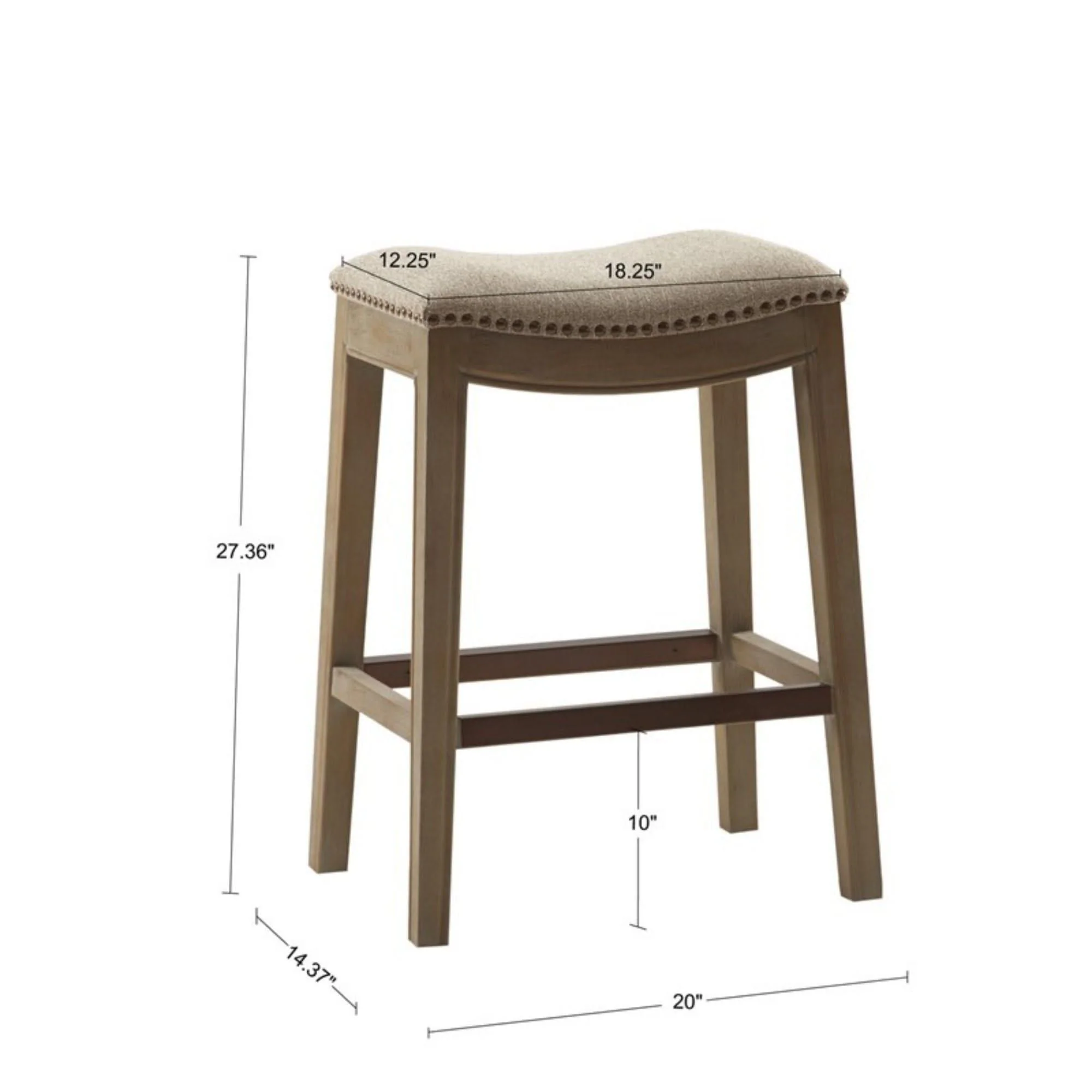 Saddle Counter Stool With High Density Foam - Image 4