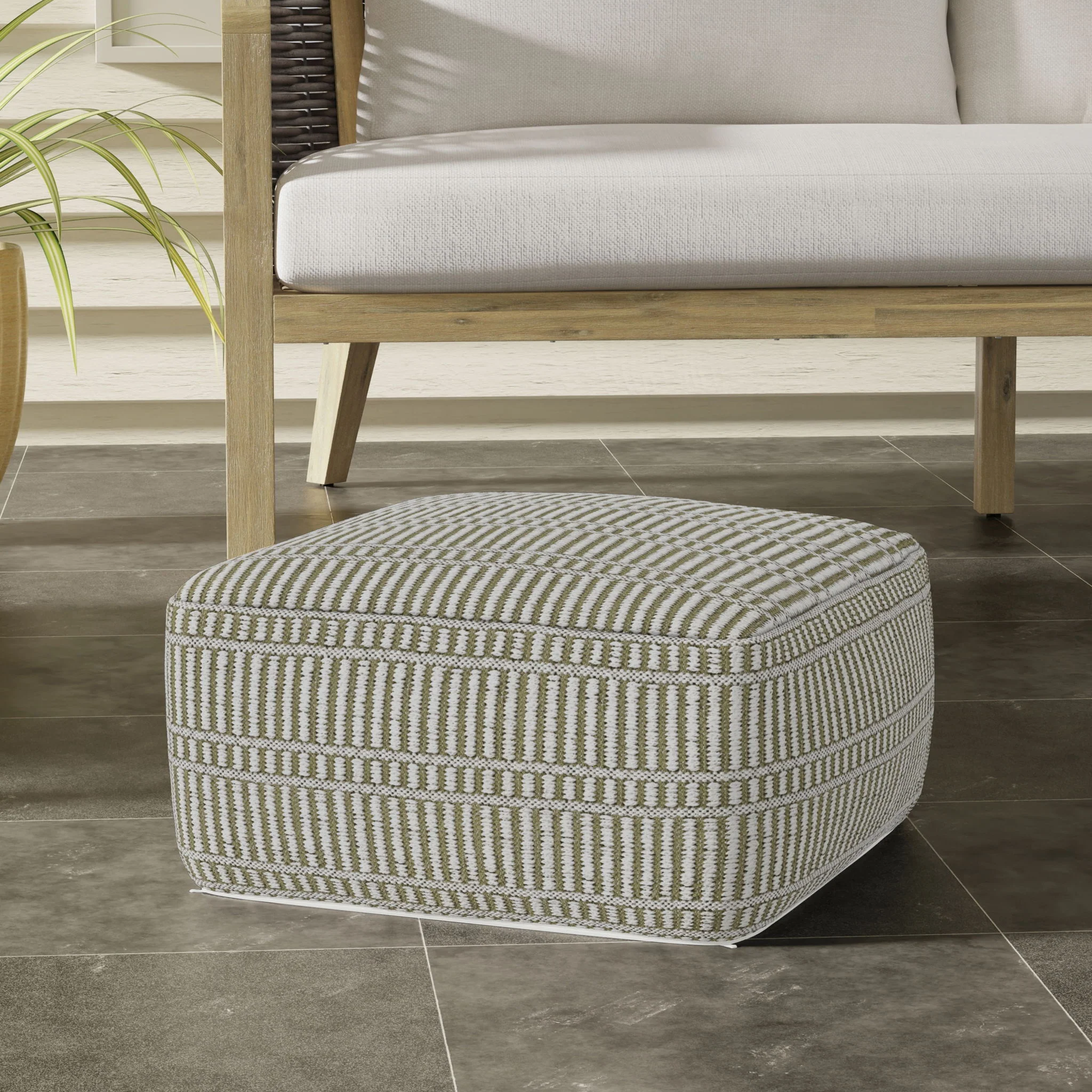 Safford - Square Outdoor / Indoor Pouf - Image 5