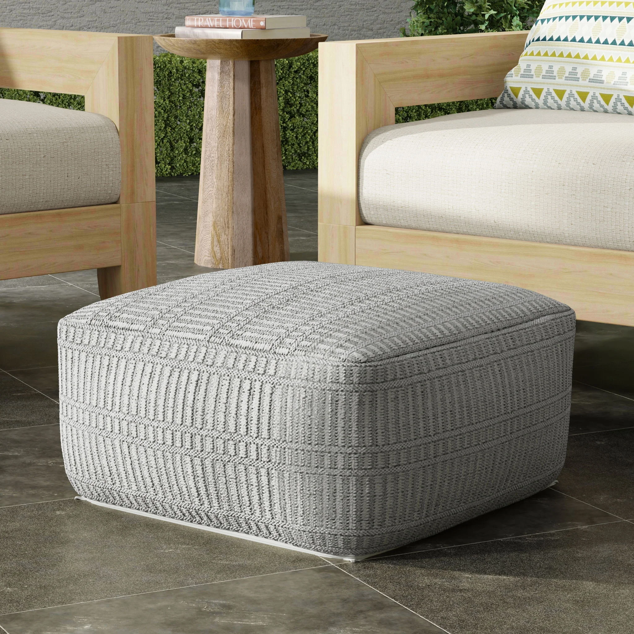 Safford - Square Outdoor / Indoor Pouf - Image 8