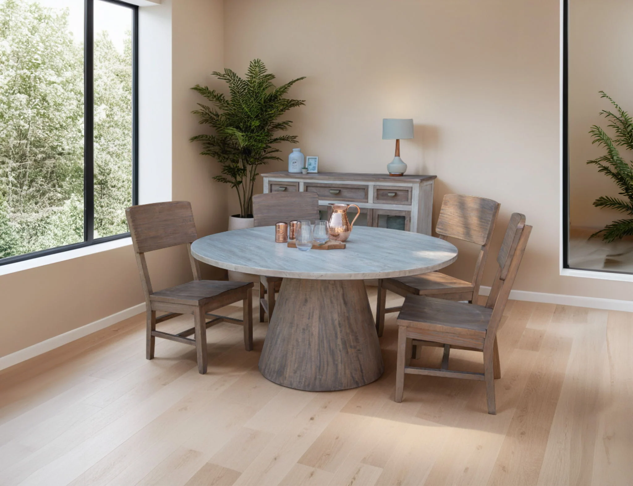 Sahara - Round Dining Table - White - Image 4