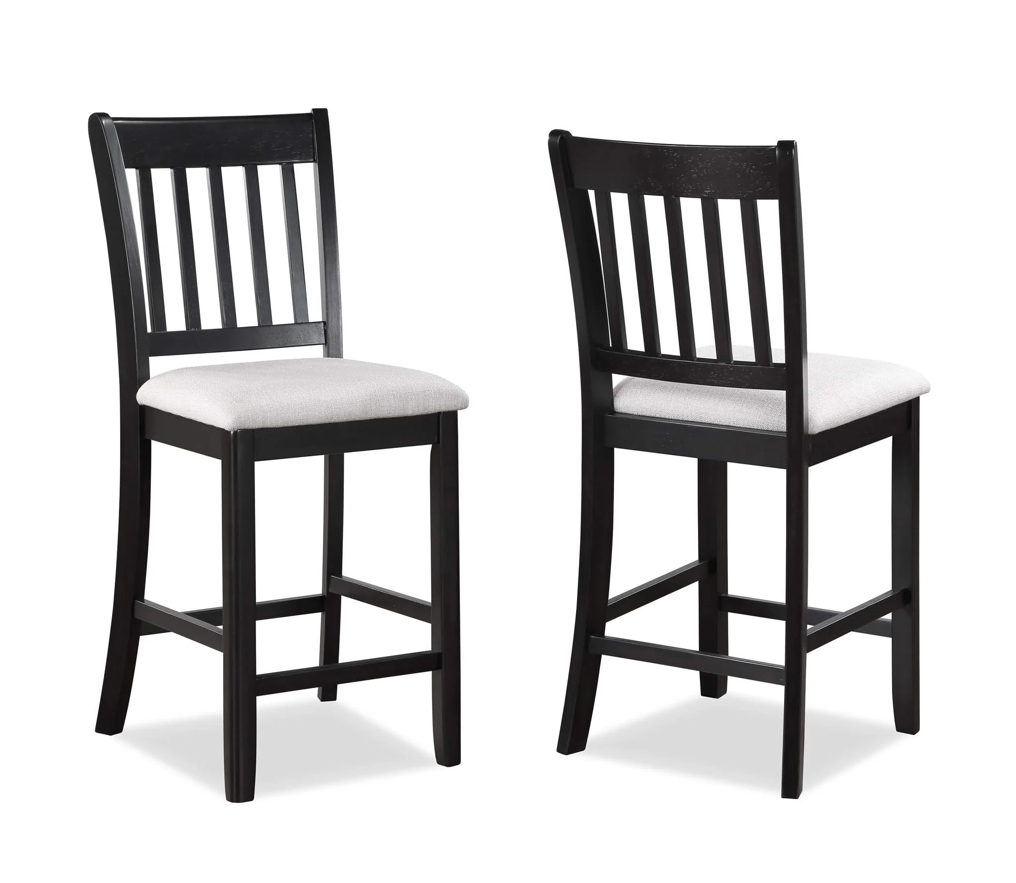 Salvador - 5 Piece Counter Height Set - Charcoal / White - Image 2