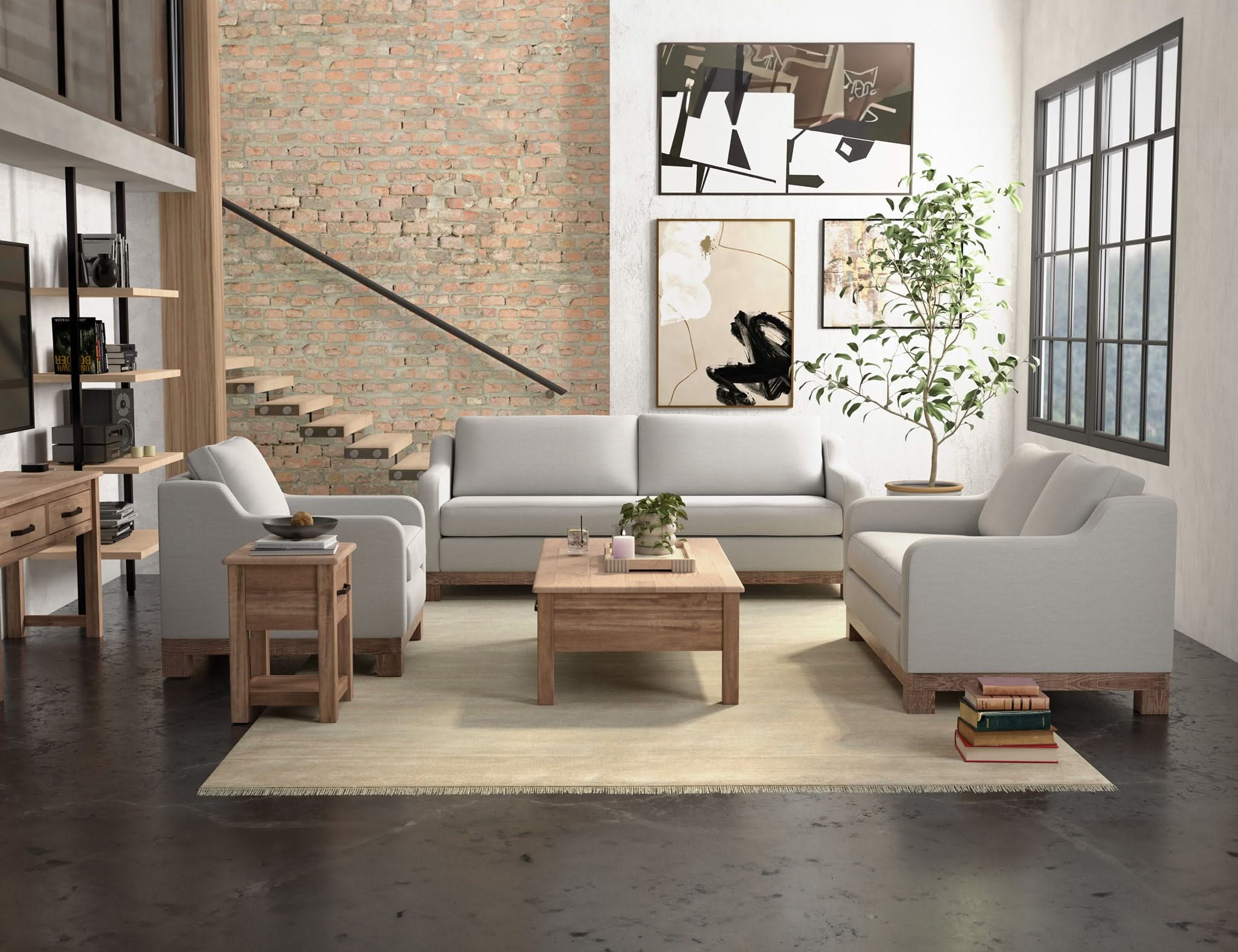 Samba - Fabric Arm Chair - Beige - Image 4