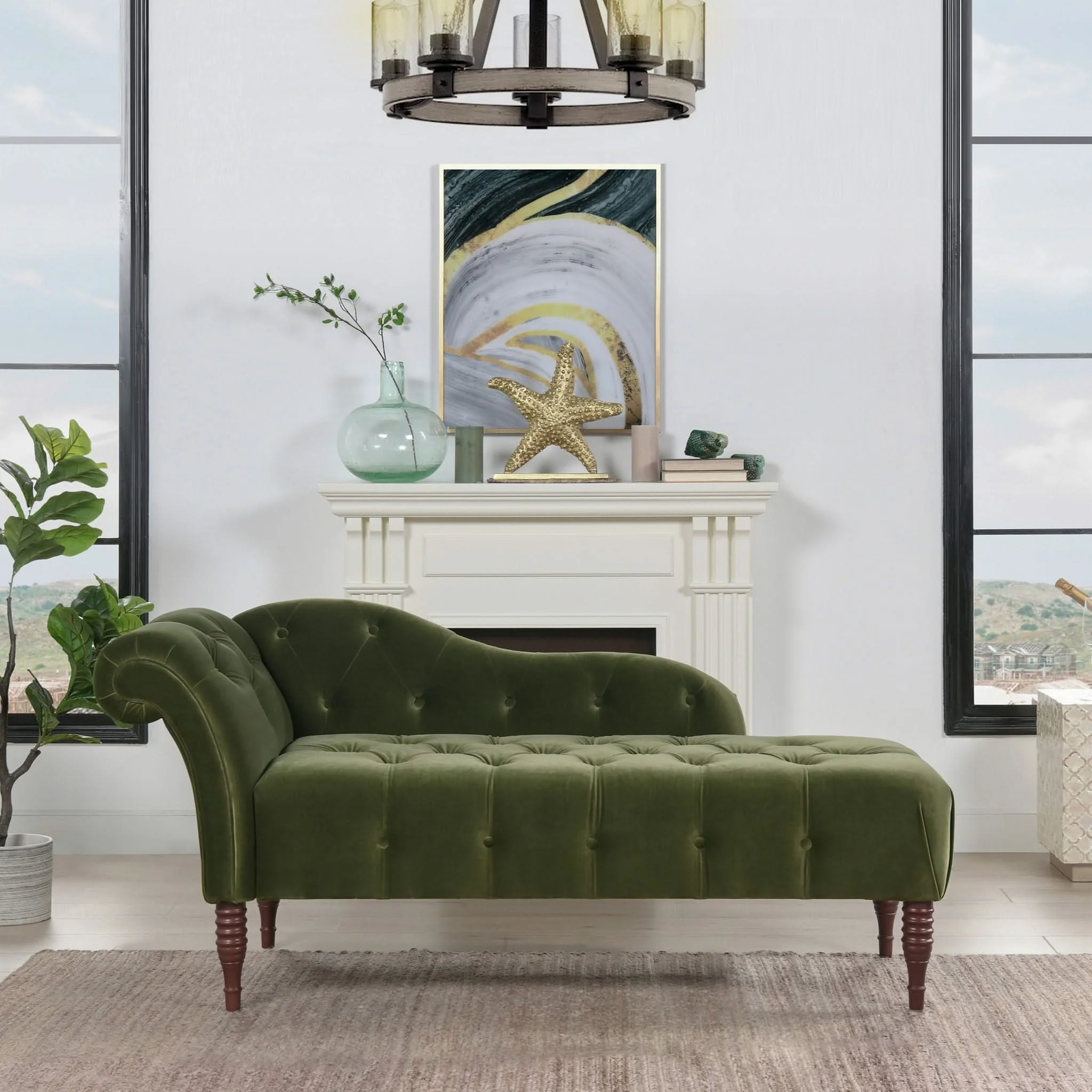 Samuel - Tufted Roll Arm Chaise Lounge - Image 3
