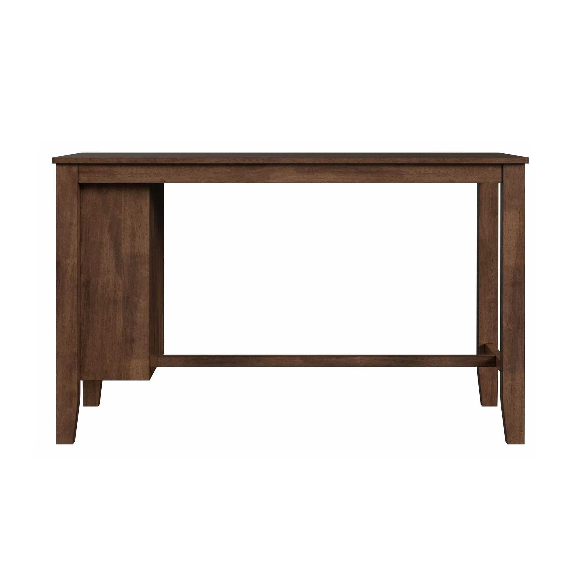 Santa Barbara - Kitchen Island & 2 Counter Stools With Fabric - Walnut / Dark Gray - Image 3