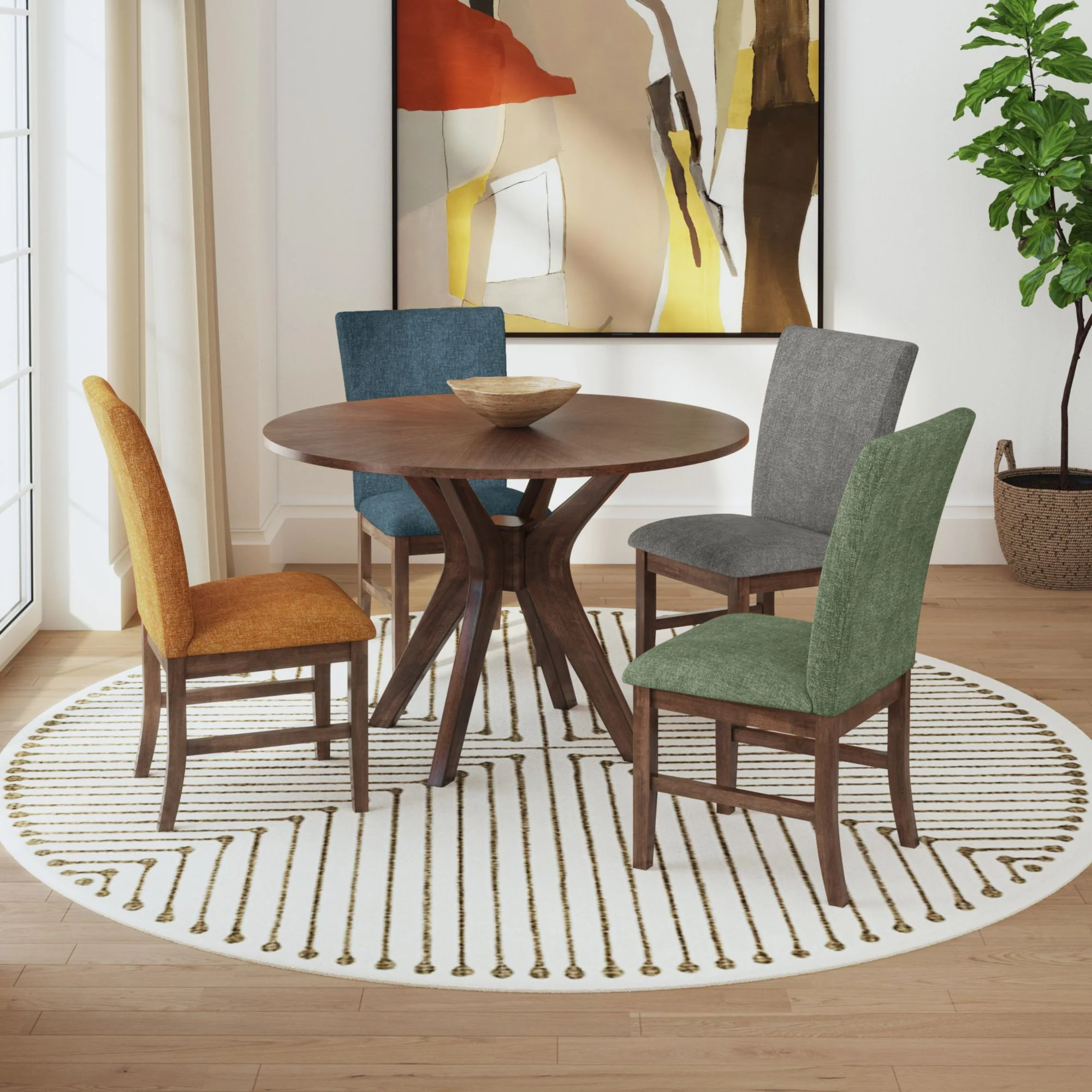 Santa Barbara - Round Dining Table - Walnut - Image 4