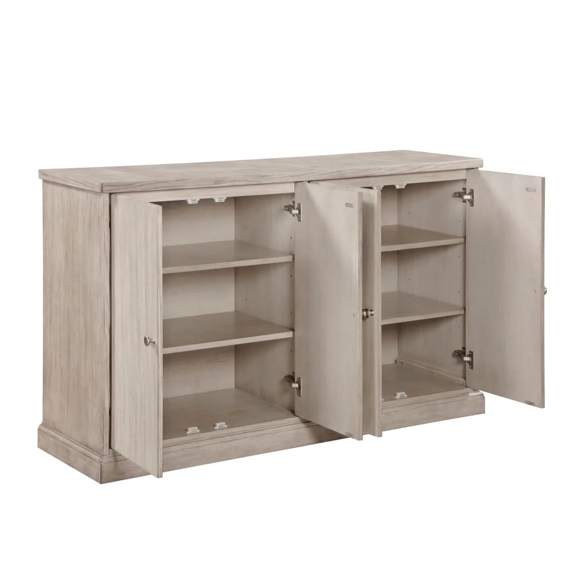 Santa Cruz Light Gray Contemporary Server with Storage Cabinets and Adjustable Shelving - Image 5
