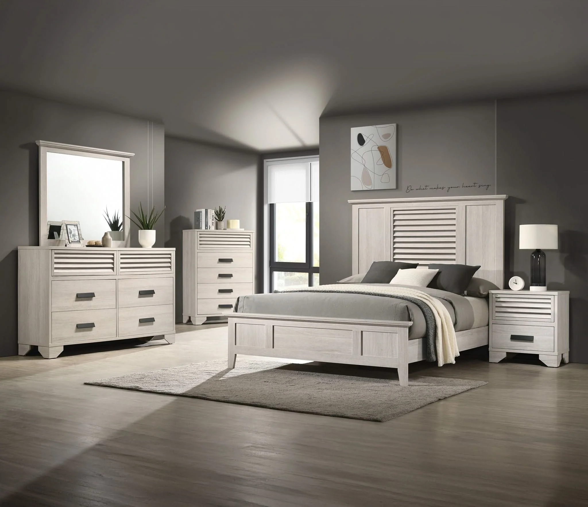 Sarter - Queen 5 Piece Bedroom Set - White