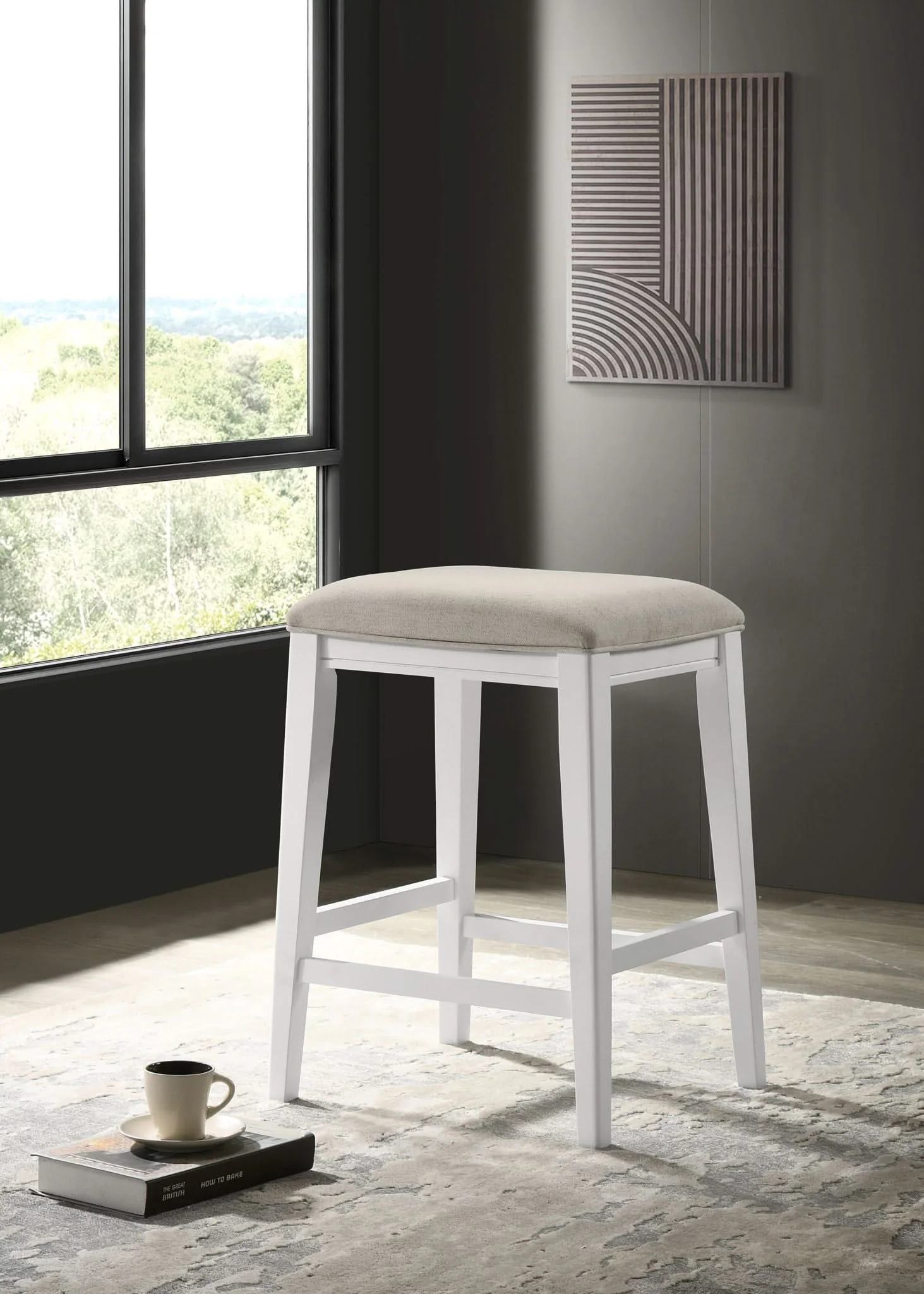 Sasha - 17" Counter Height Stool With Upholstered Seat - Image 2
