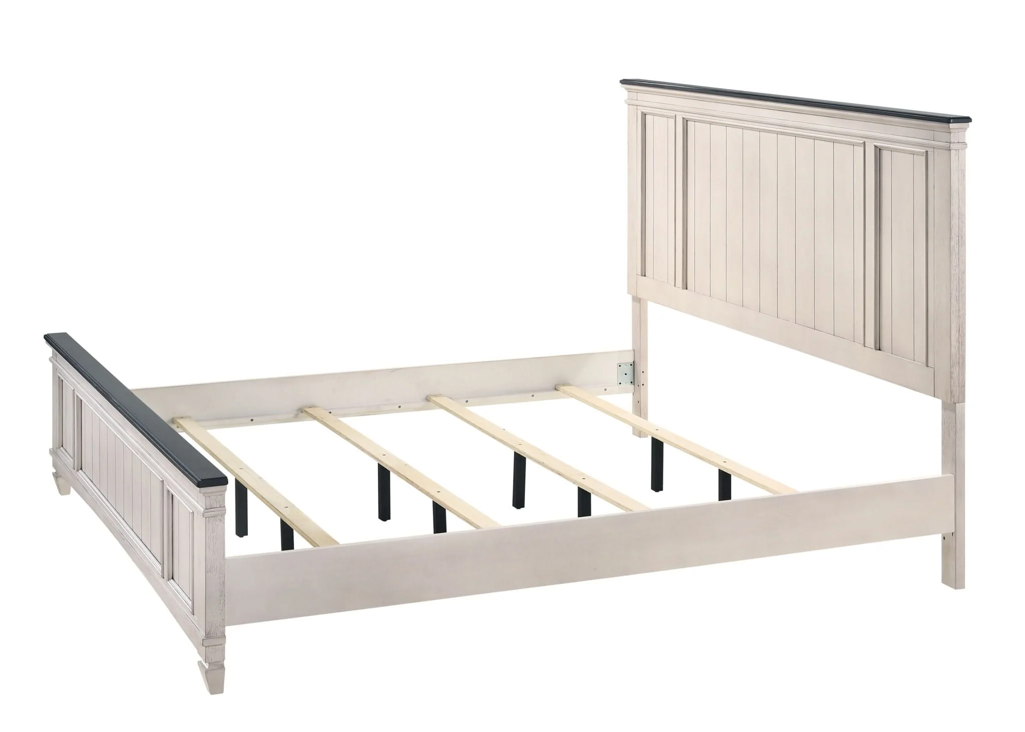 Sawyer - King 4 Piece Bedroom Set - Antique White - Image 3
