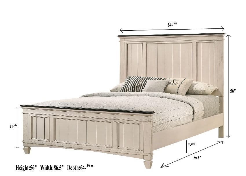 Sawyer - Queen Bed - Antique White - Image 2