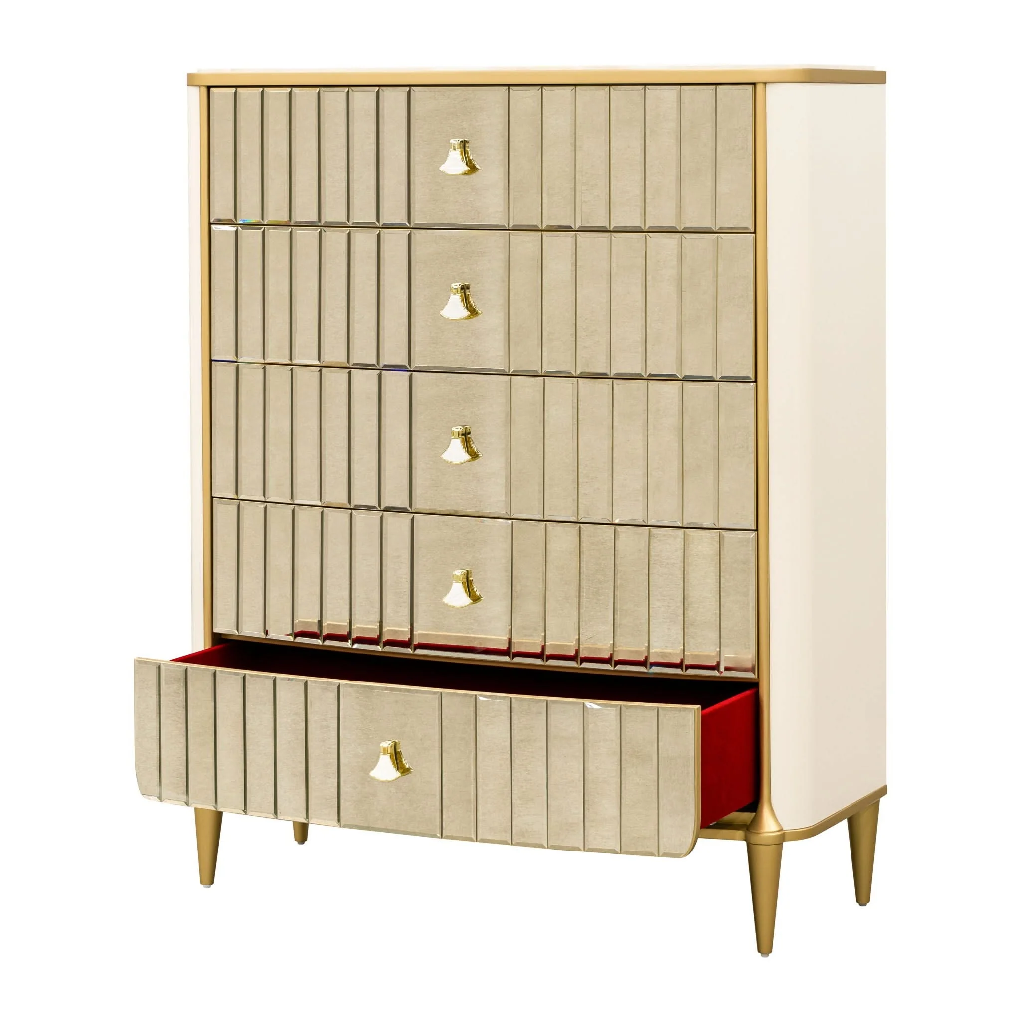 Scotts Square - 5-Drawer Chest - Light Champagne - Image 4
