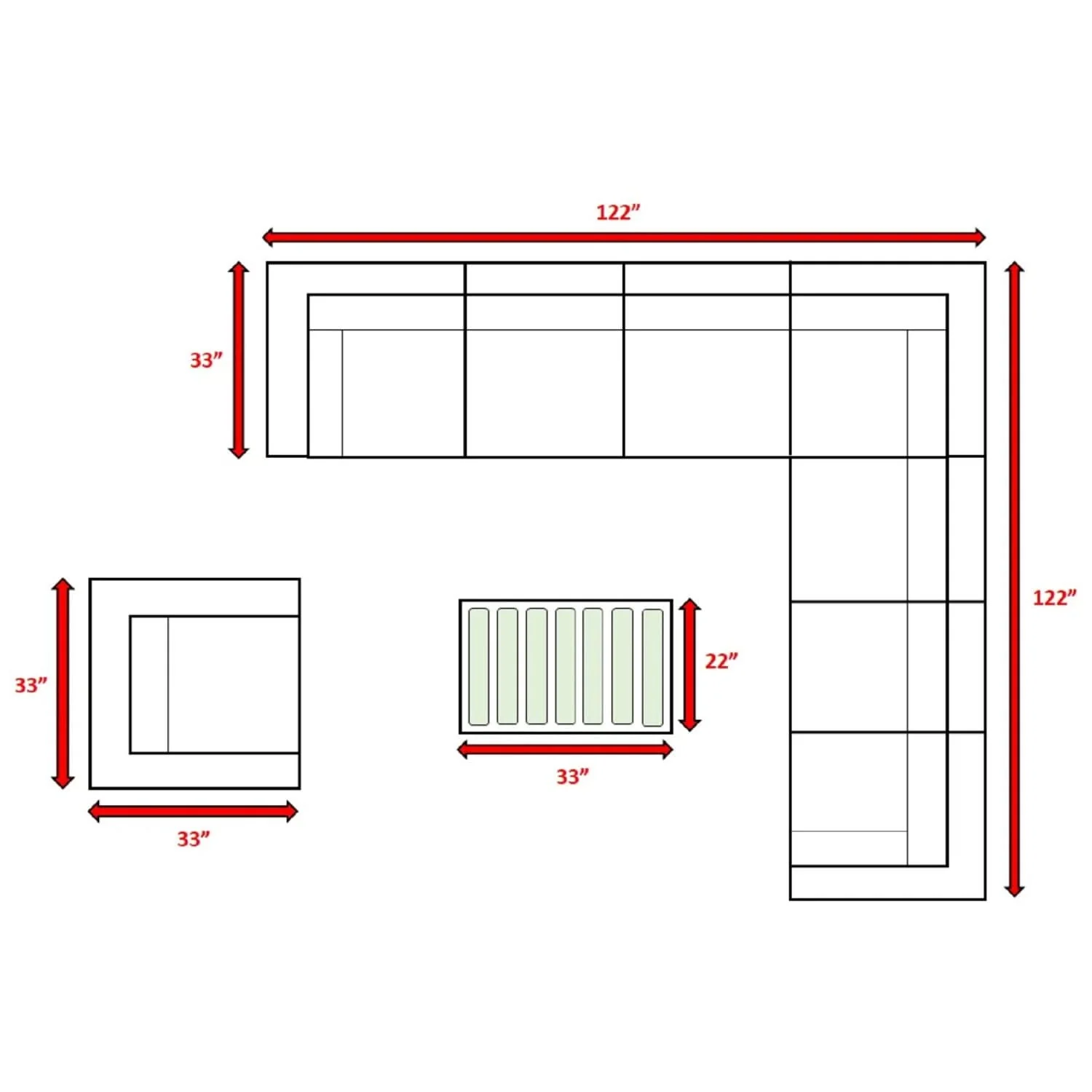 Stylish Entertainment Sectional Set, Outdoor Living - Image 15