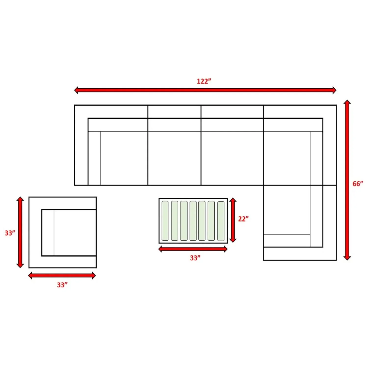 Stylish Entertainment Sectional Set, Outdoor Living - Image 16