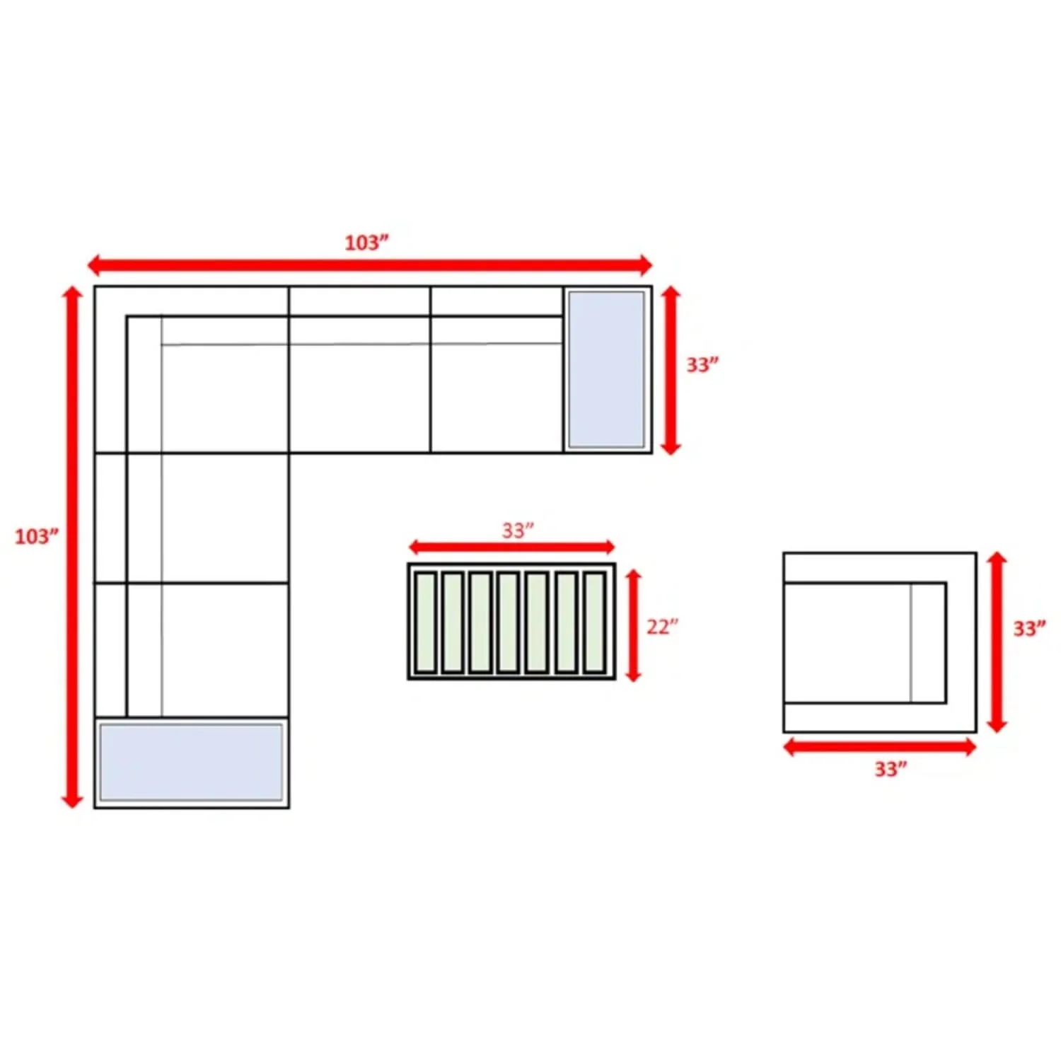 Stylish Entertainment Sectional Set, Outdoor Living - Image 21