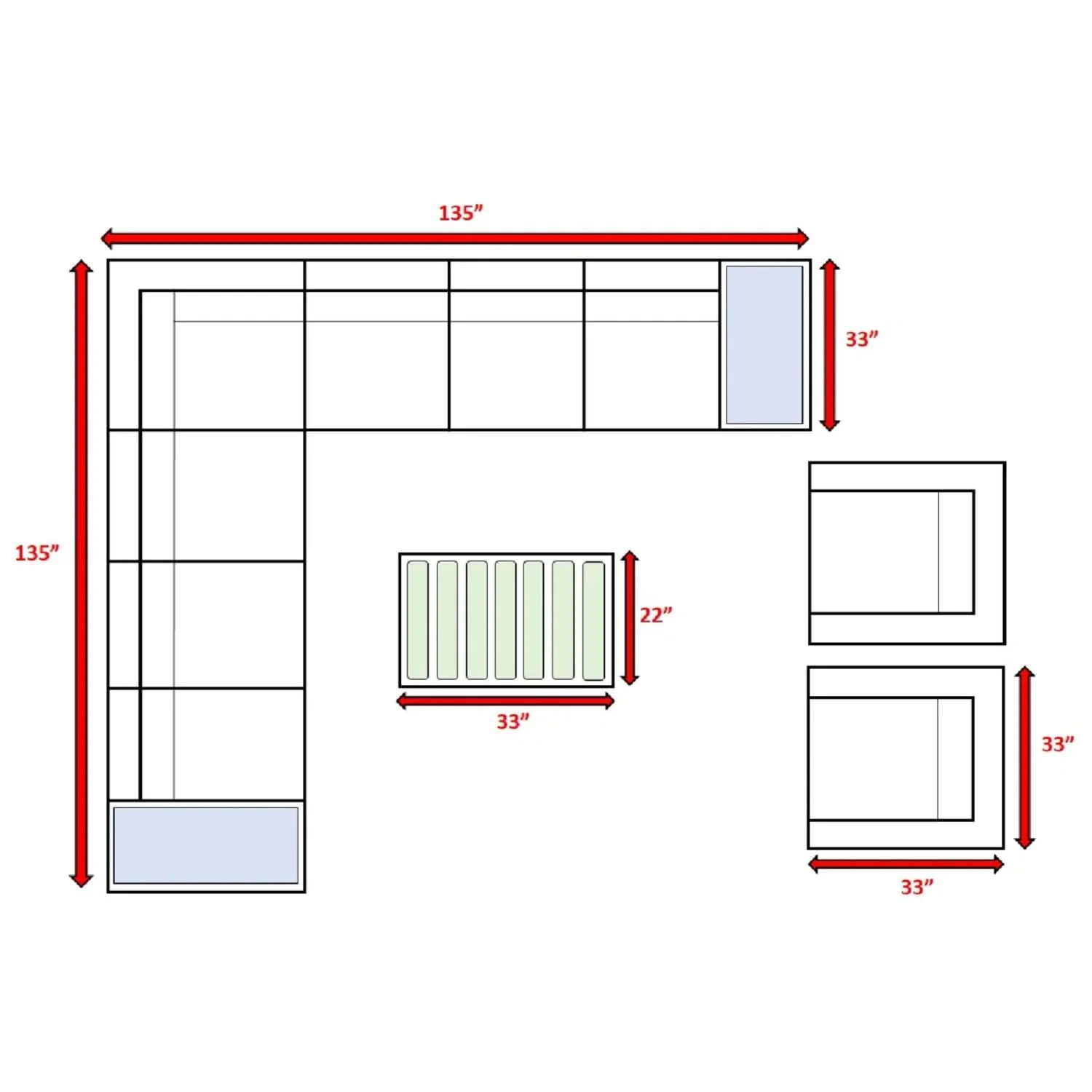 Stylish Entertainment Sectional Set, Outdoor Living - Image 24