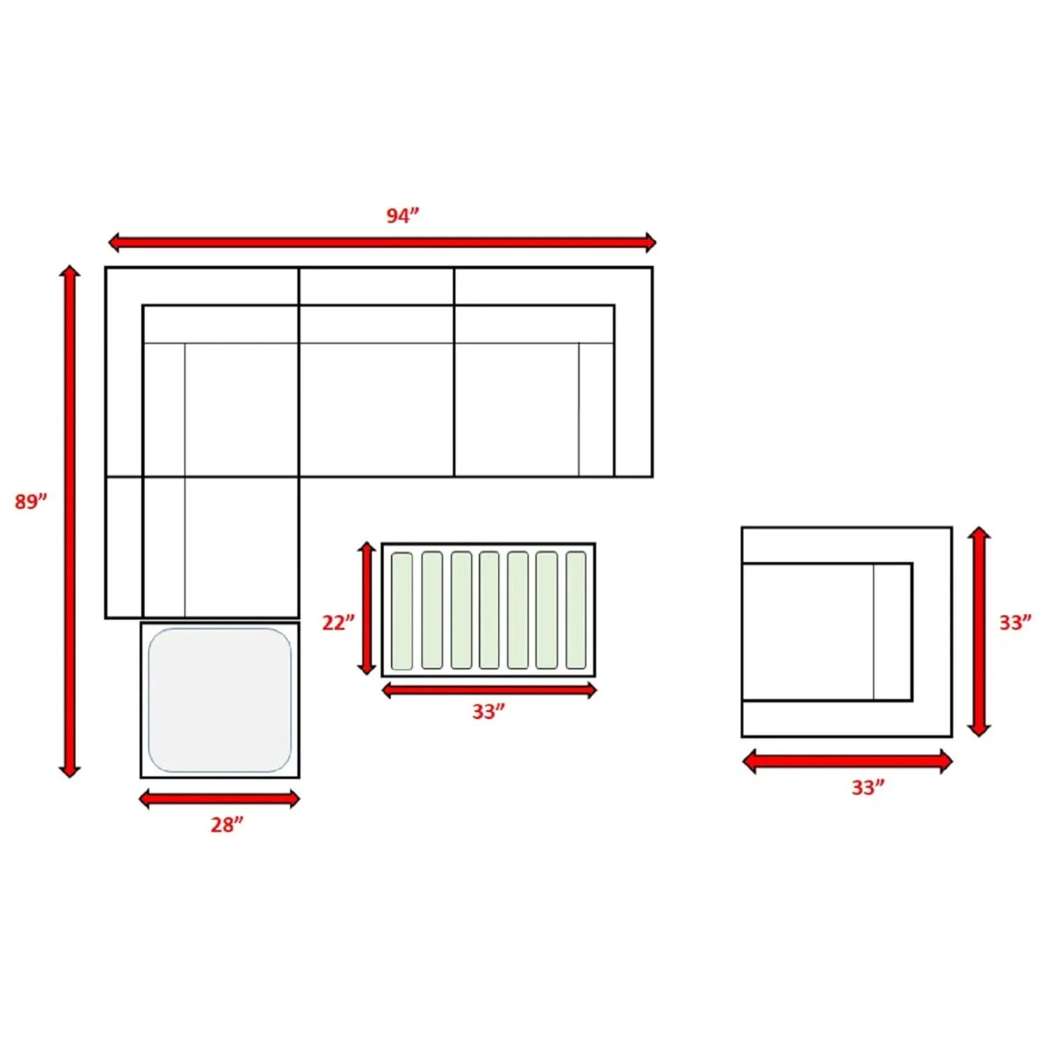 Stylish Entertainment Sectional Set, Outdoor Living - Image 33